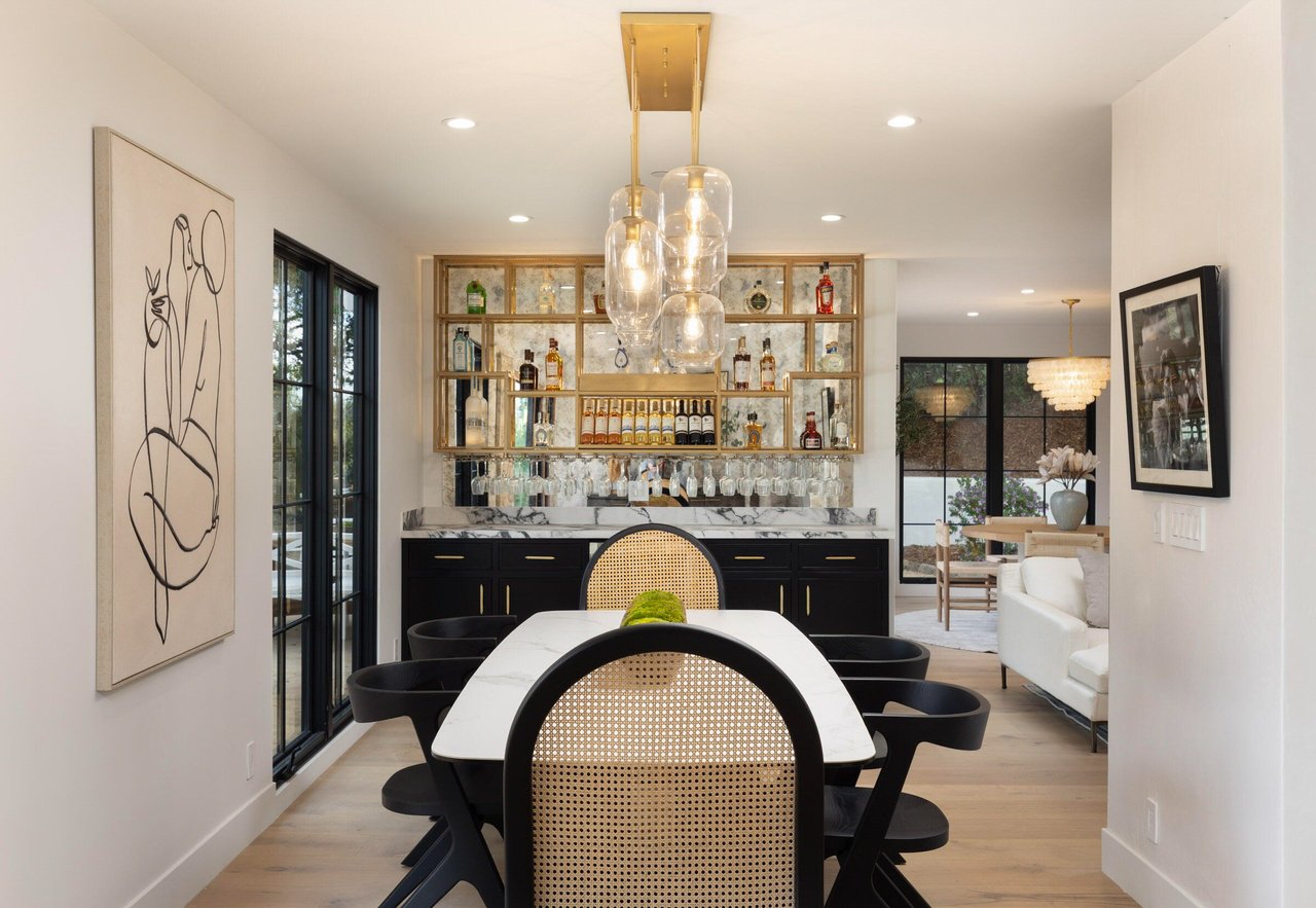 Room scene with Garrison Beverly Hills Burton Way wide-plank European Oak engineered hardwood flooring in a light colorway
