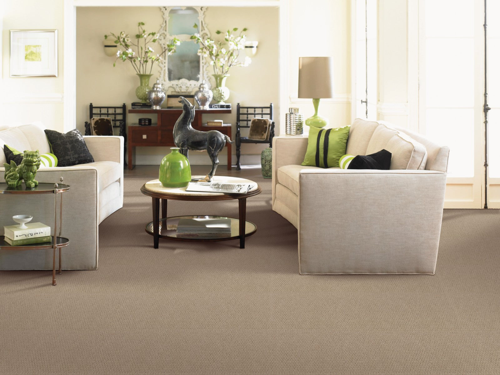 Mohawk Natural Intuition in Winter Leaf, Carpet room scene