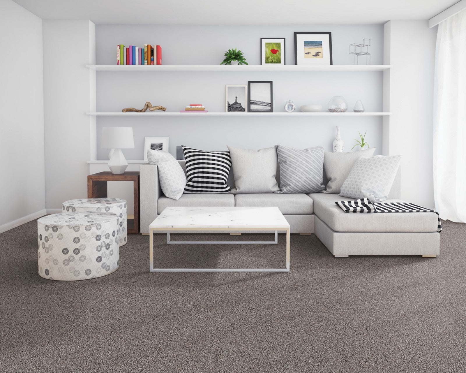 Mohawk Classic Voice in Suede, Carpet room scene
