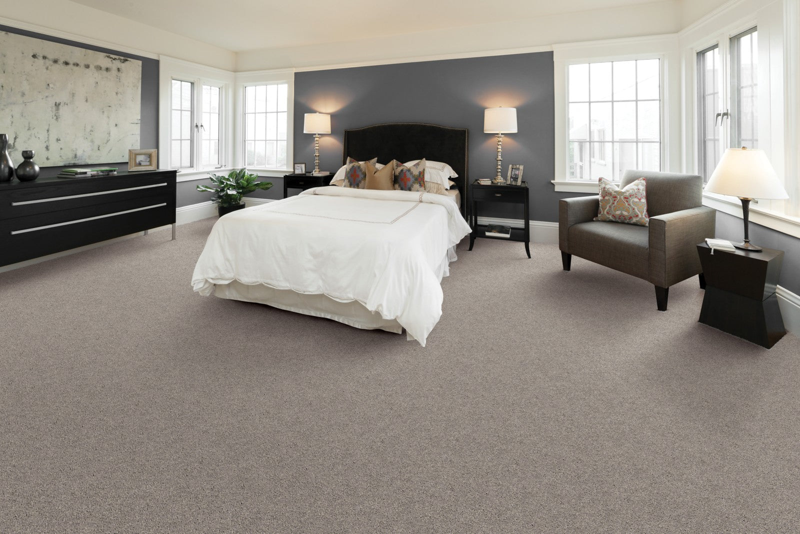 Mohawk Effortless Choice in Warm Fog, Carpet room scene