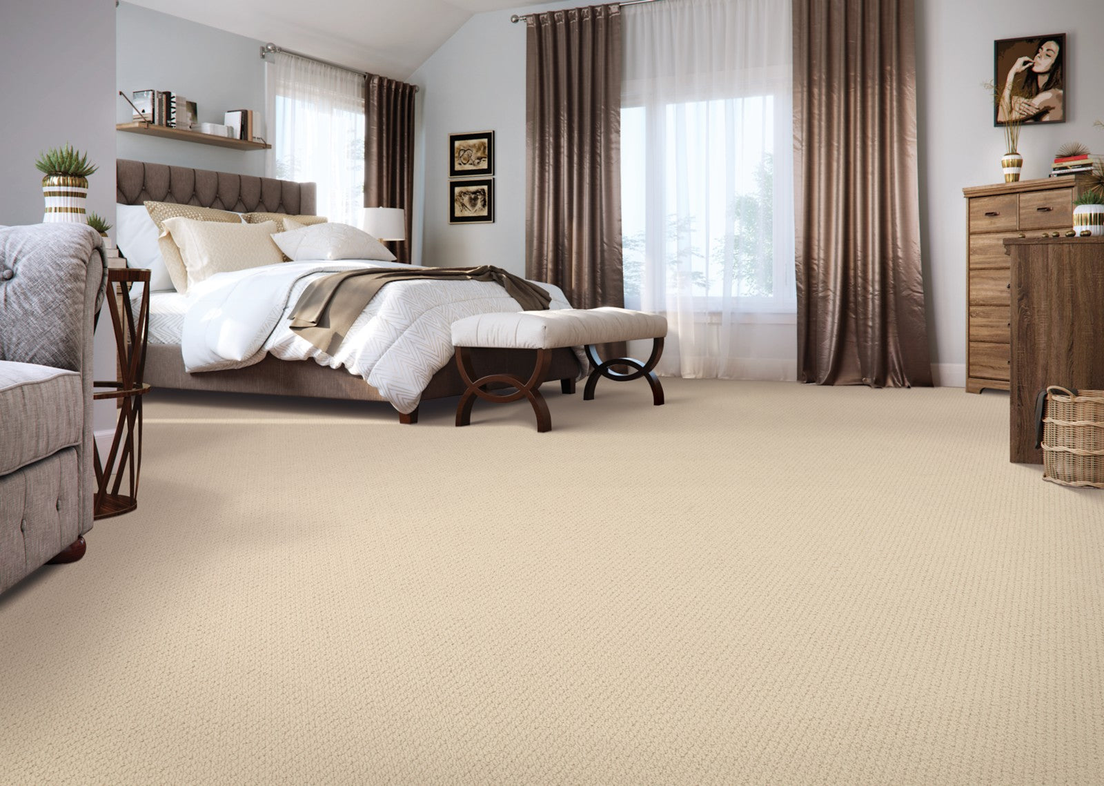 Mohawk Tailored Essence in Fresco, Carpet room scene