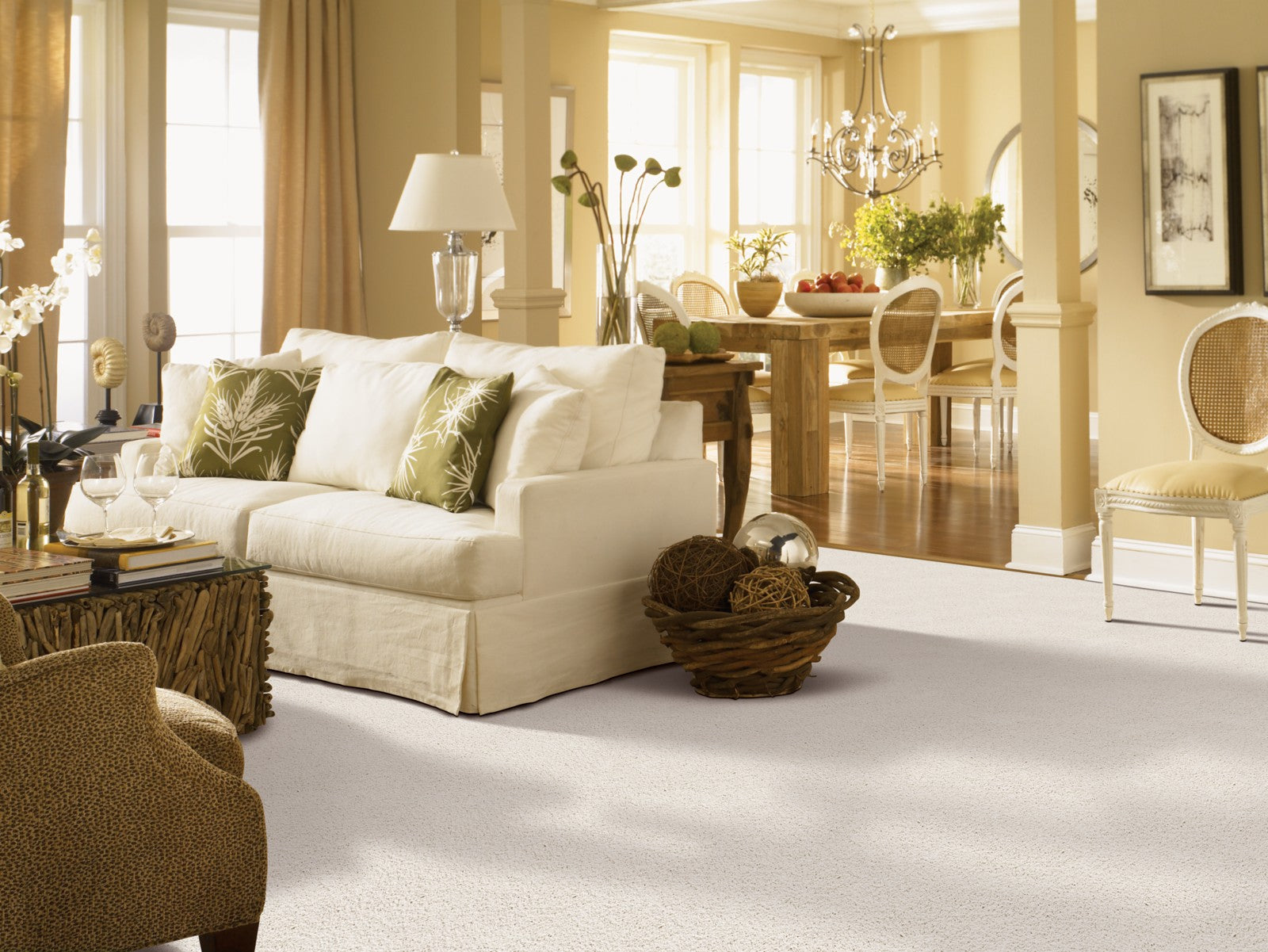 Mohawk Gentle Approach in Orchid Shadow, Carpet room scene