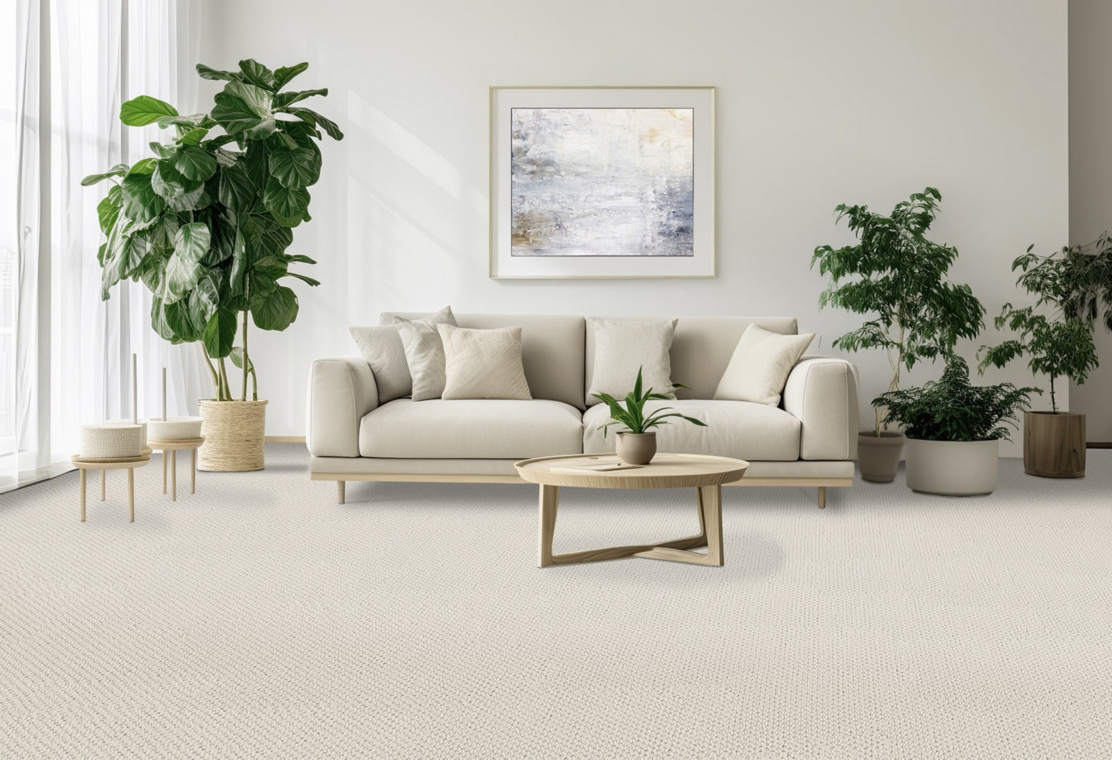 Mohawk Casual Elegance in Sugar Dust, Carpet room scene