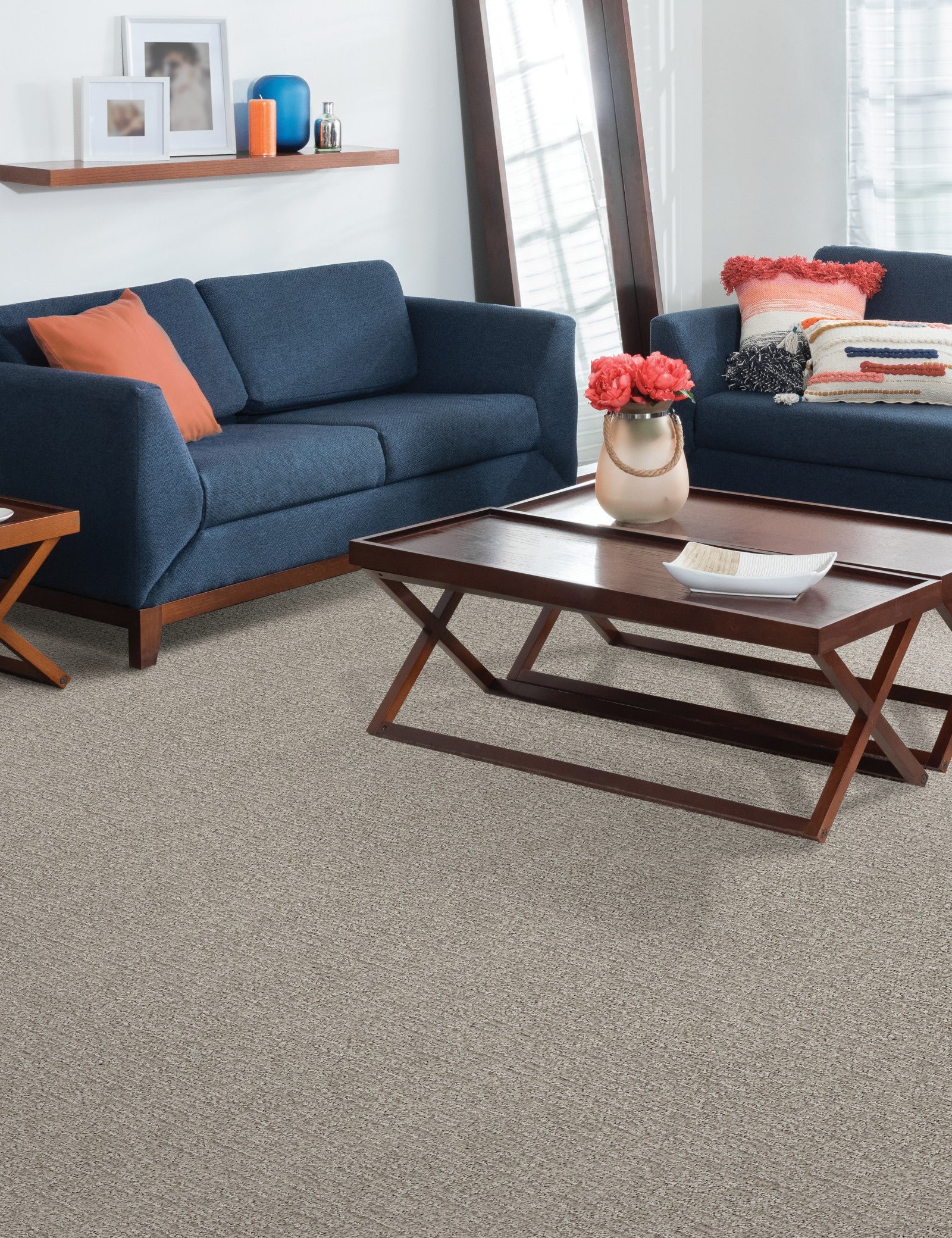 Mohawk Stylish Edge in Truffle, Carpet room scene