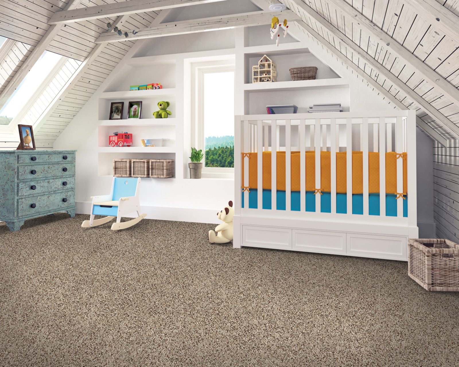 Mohawk Delicate Tones I in Platinum, Carpet room scene