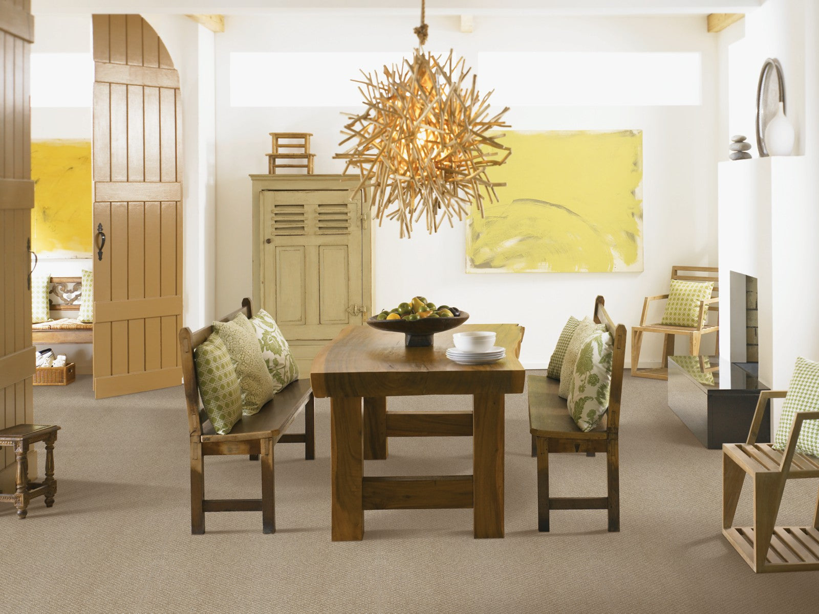 Mohawk Vintage Glamour in Cuppa Joe, Carpet room scene