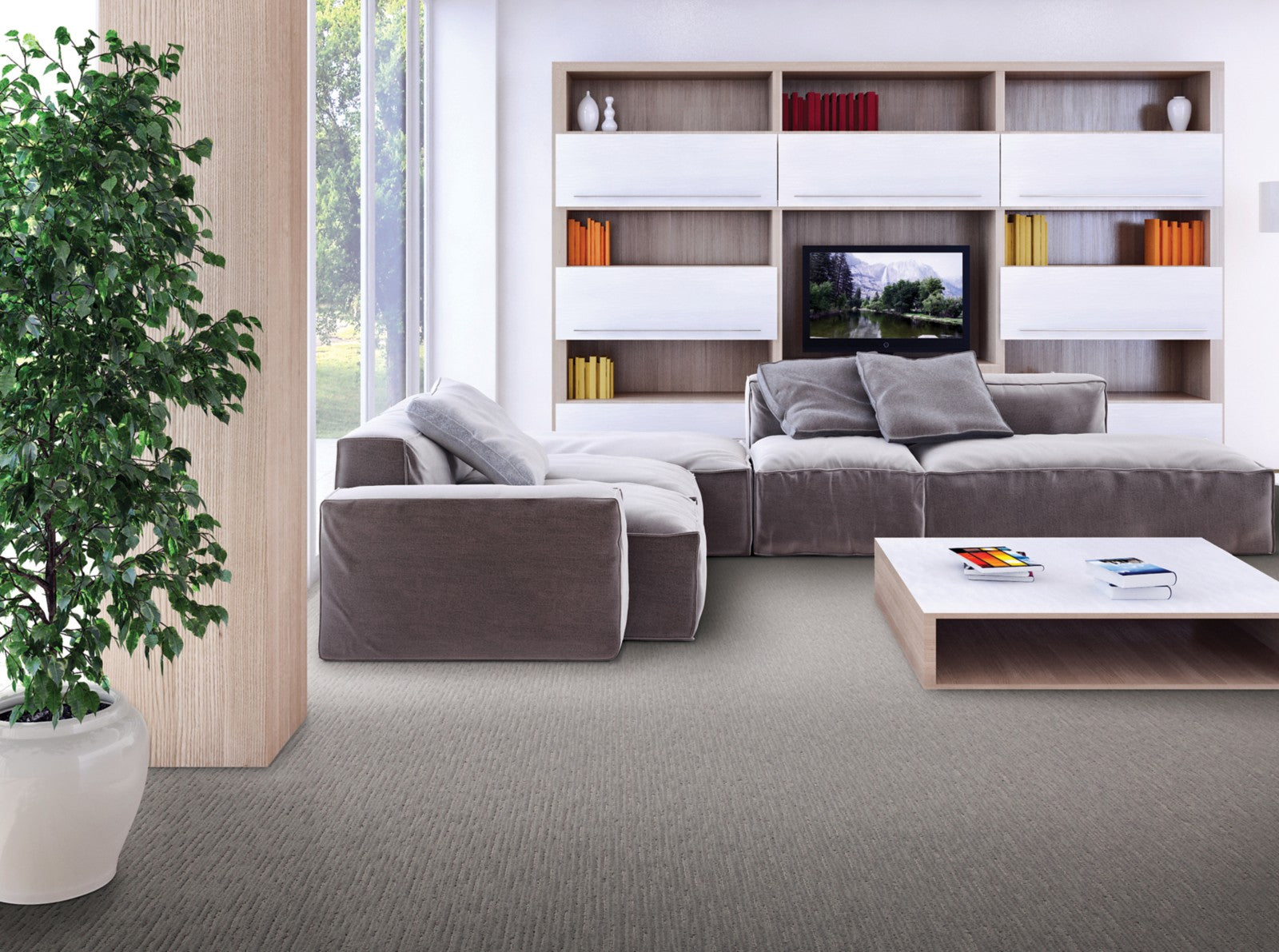 Mohawk Charming Approach in Umbrella, Carpet room scene