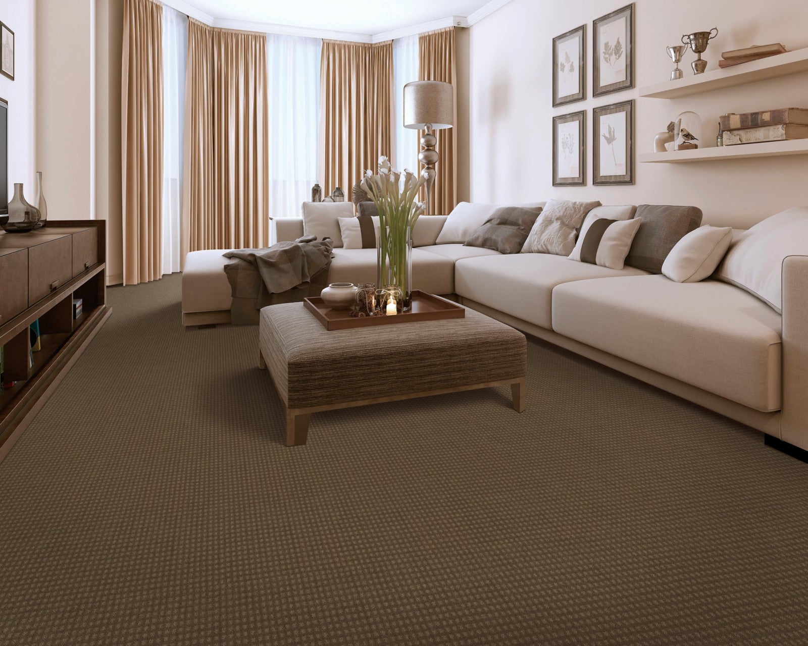 Mohawk City Sights II in Desert Sand, Carpet room scene