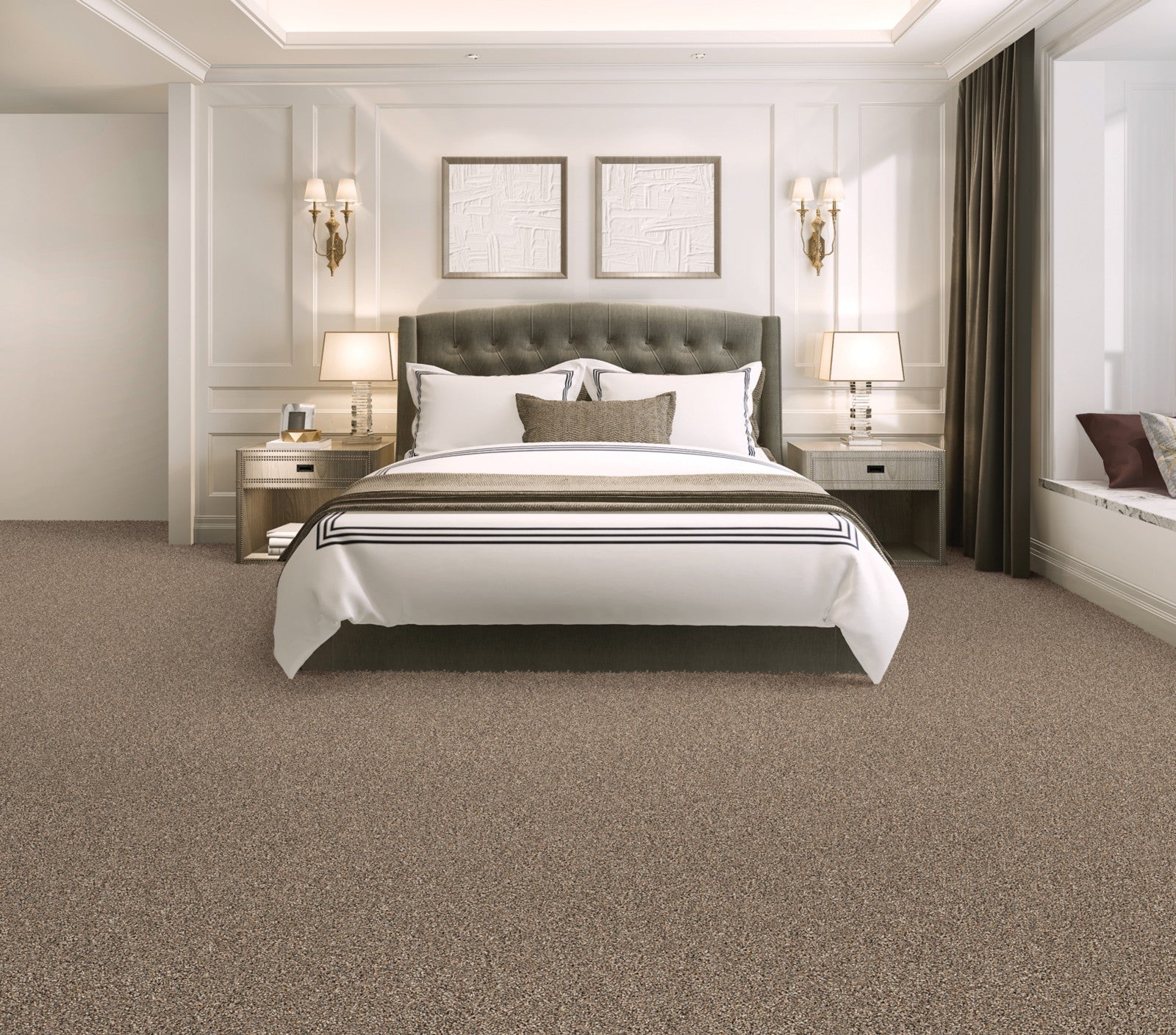 Mohawk Color Classics II in Boulevard, Carpet room scene
