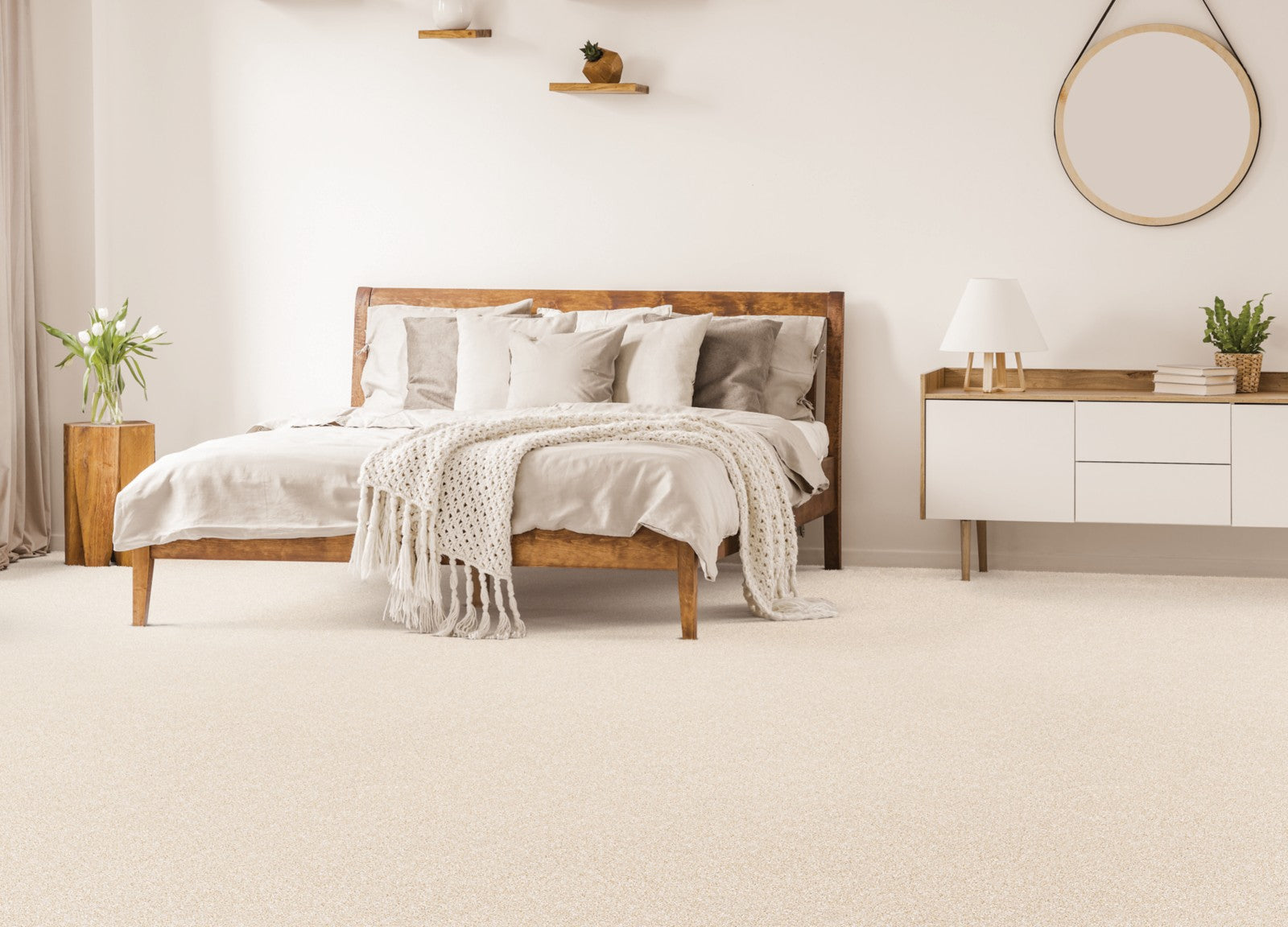 Mohawk Dynamic Quality II in Moonlit Grey, Carpet room scene