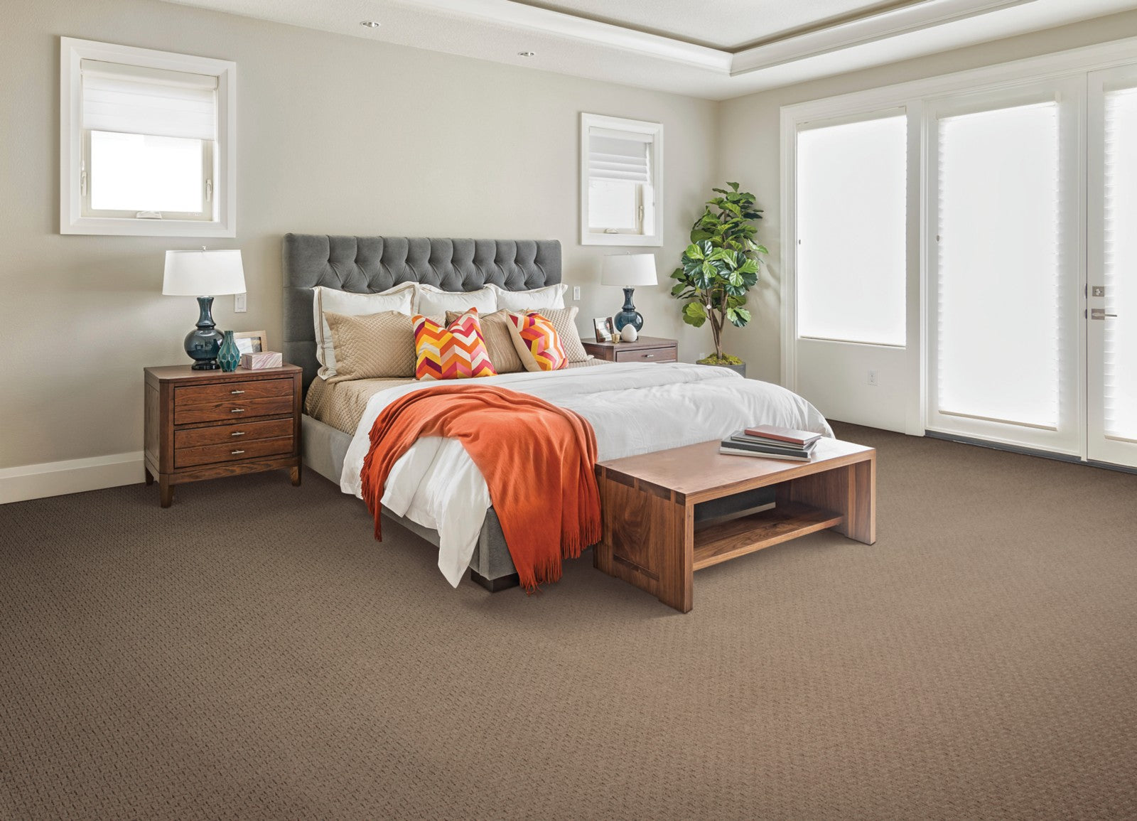Mohawk Quality Surface in Almond Shell, Carpet room scene