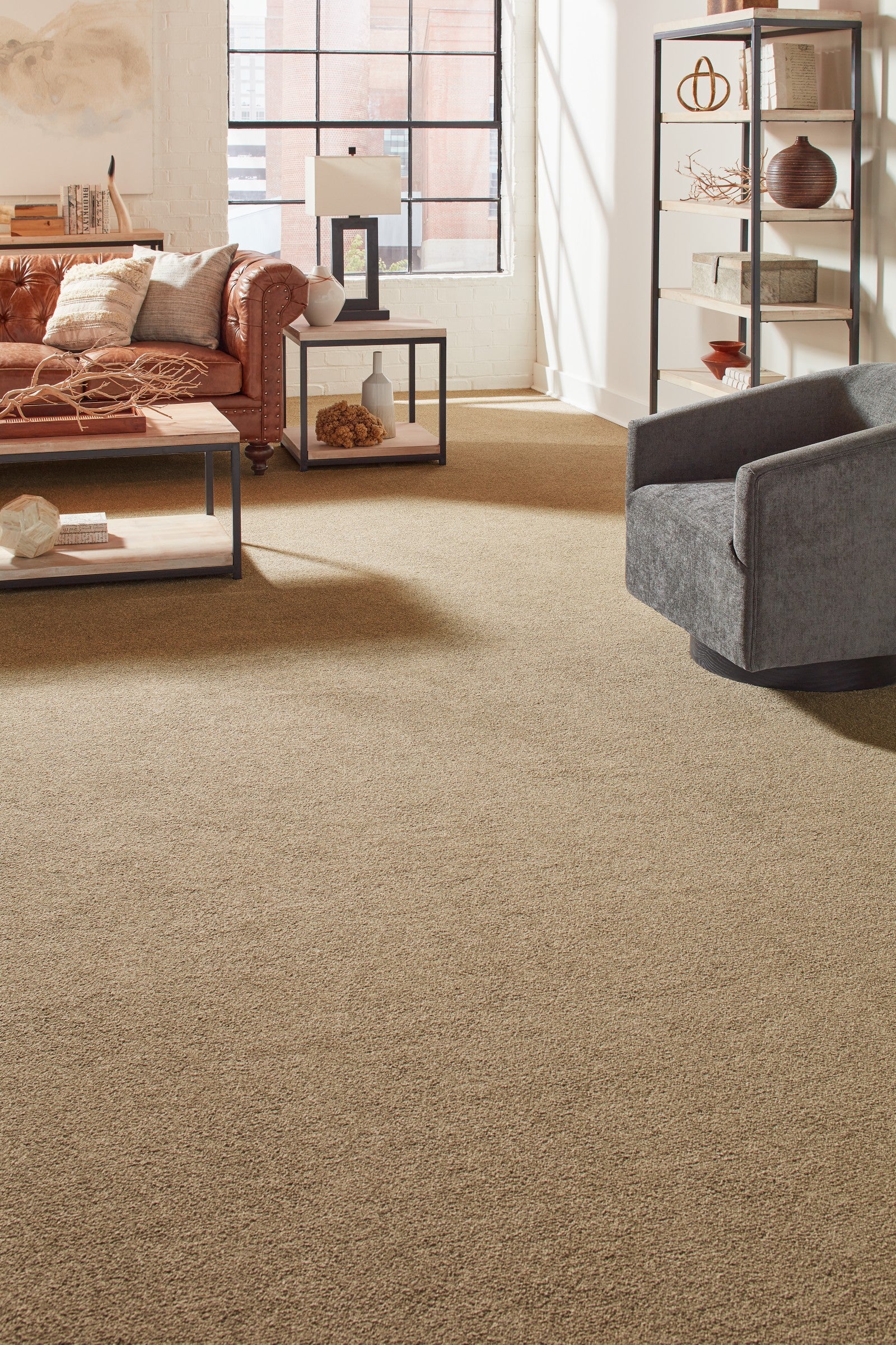 Mohawk Refined Saga II in Pale Birch, Carpet room scene