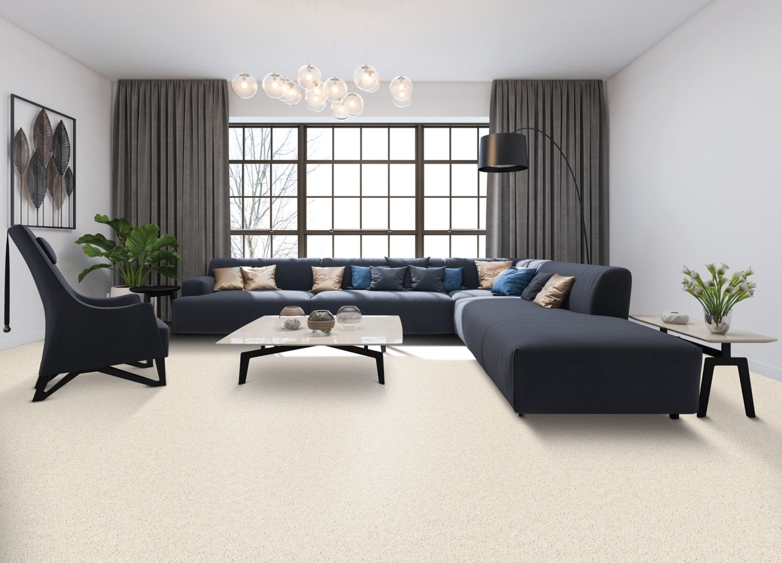 Mohawk Diffurent Choice II in Frosty Spice, Carpet room scene