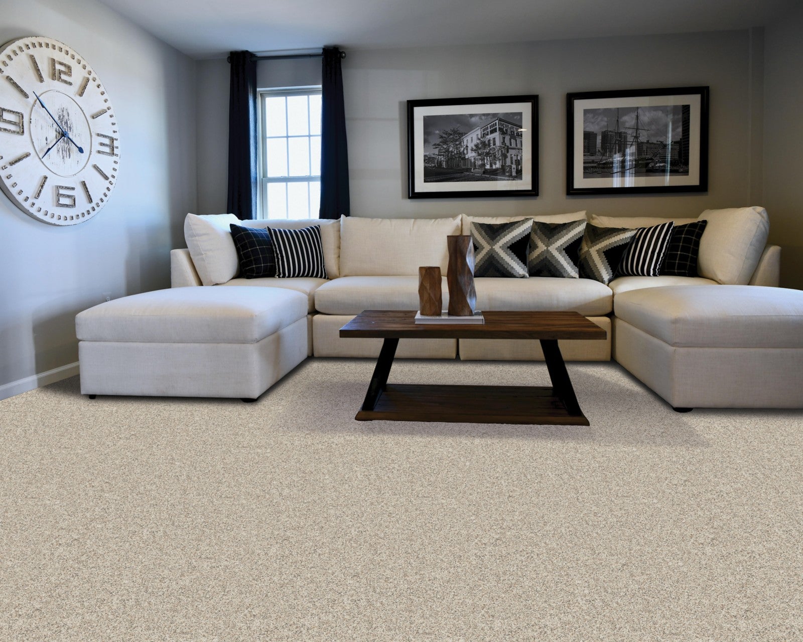 Mohawk Diffurent Choice III in Coconut, Carpet room scene