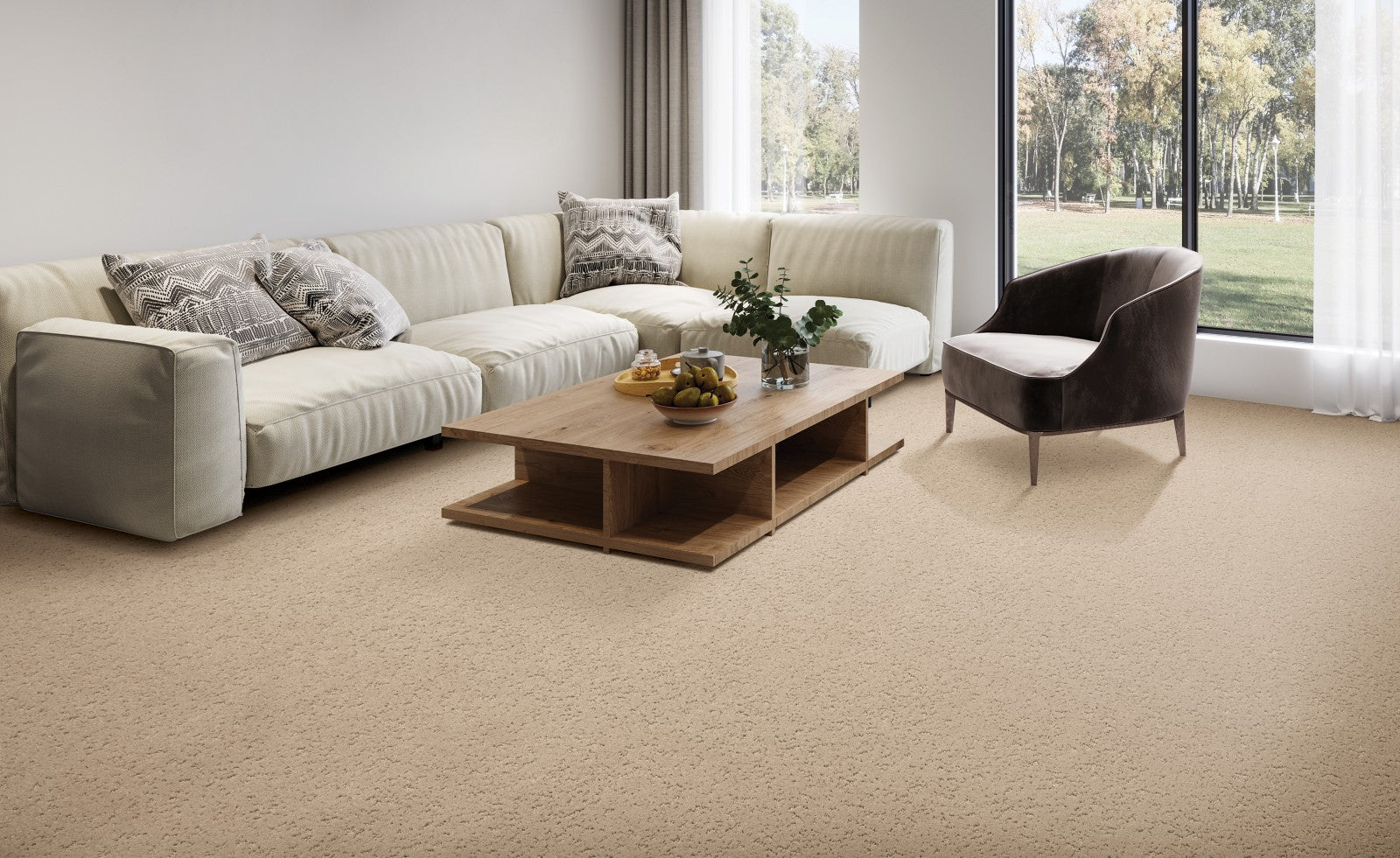 Mohawk Mineral Effects in Nickel, Carpet room scene