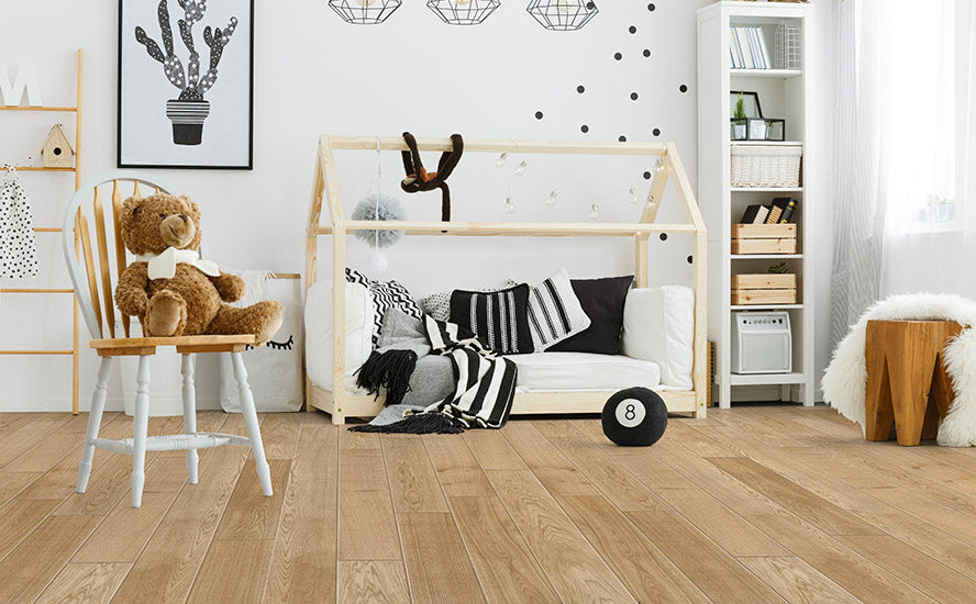 Bark solid hardwood room scene