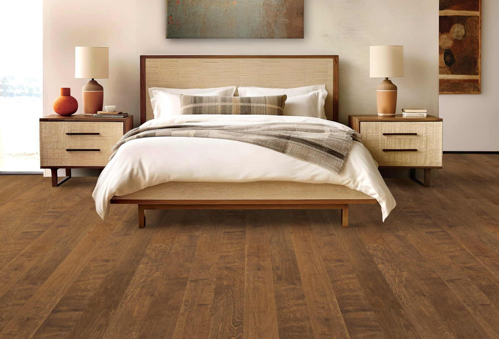 Mohawk Wallingford Birch in Burlap Birch, Engineered Wood room scene