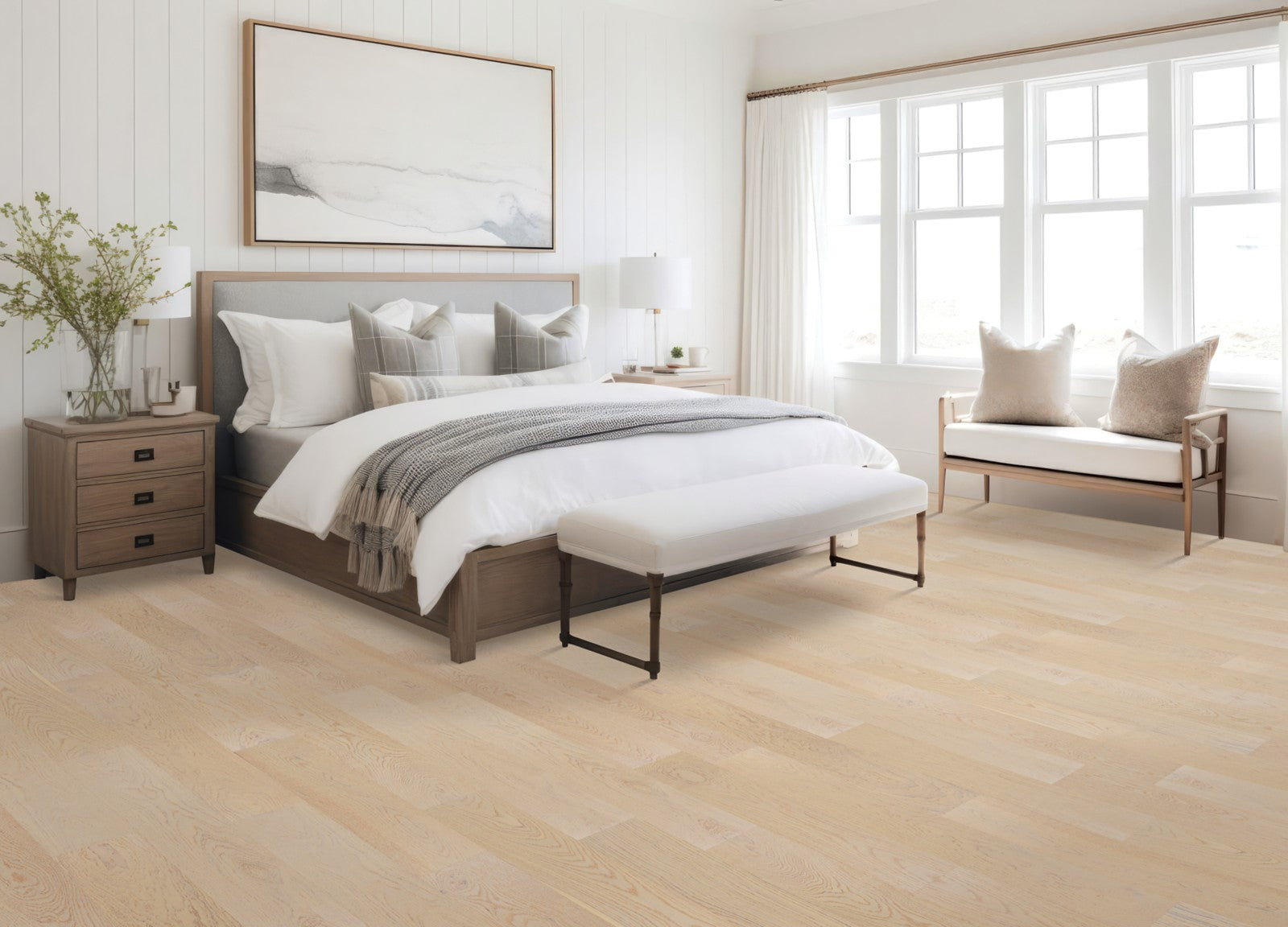 Mohawk Coastal Couture Plus in Beachwood Oak, Engineered Wood room scene