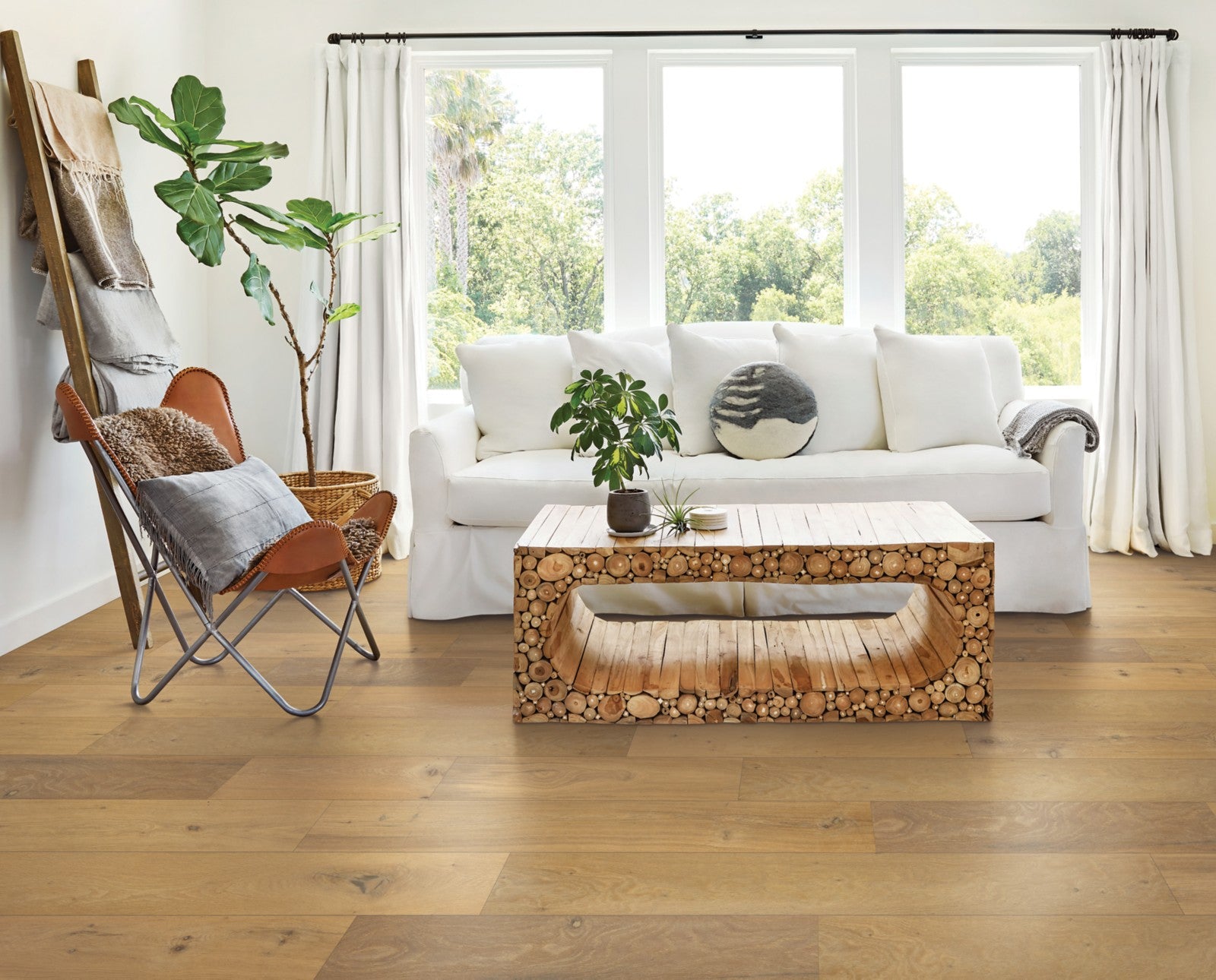 Mohawk Seaside Tides in Sandbar Oak, Engineered Wood room scene