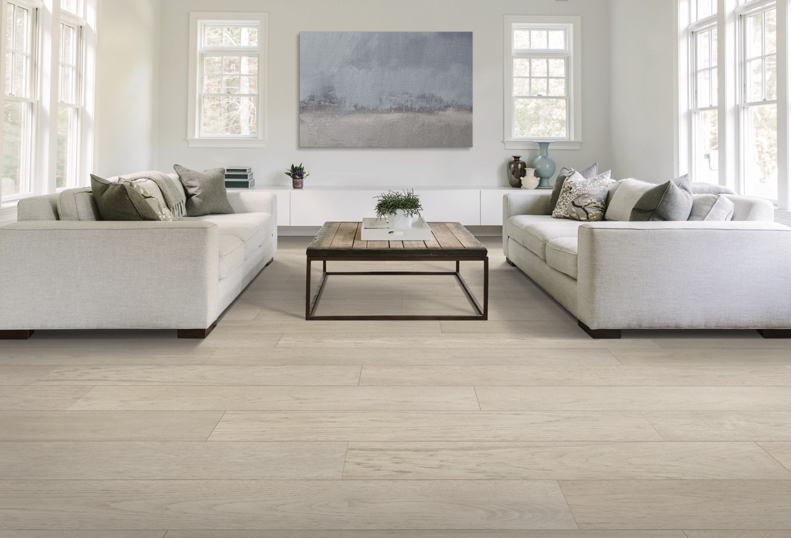 Mohawk Beachside Villa in Ocean Pearl Hickory, Engineered Wood room scene