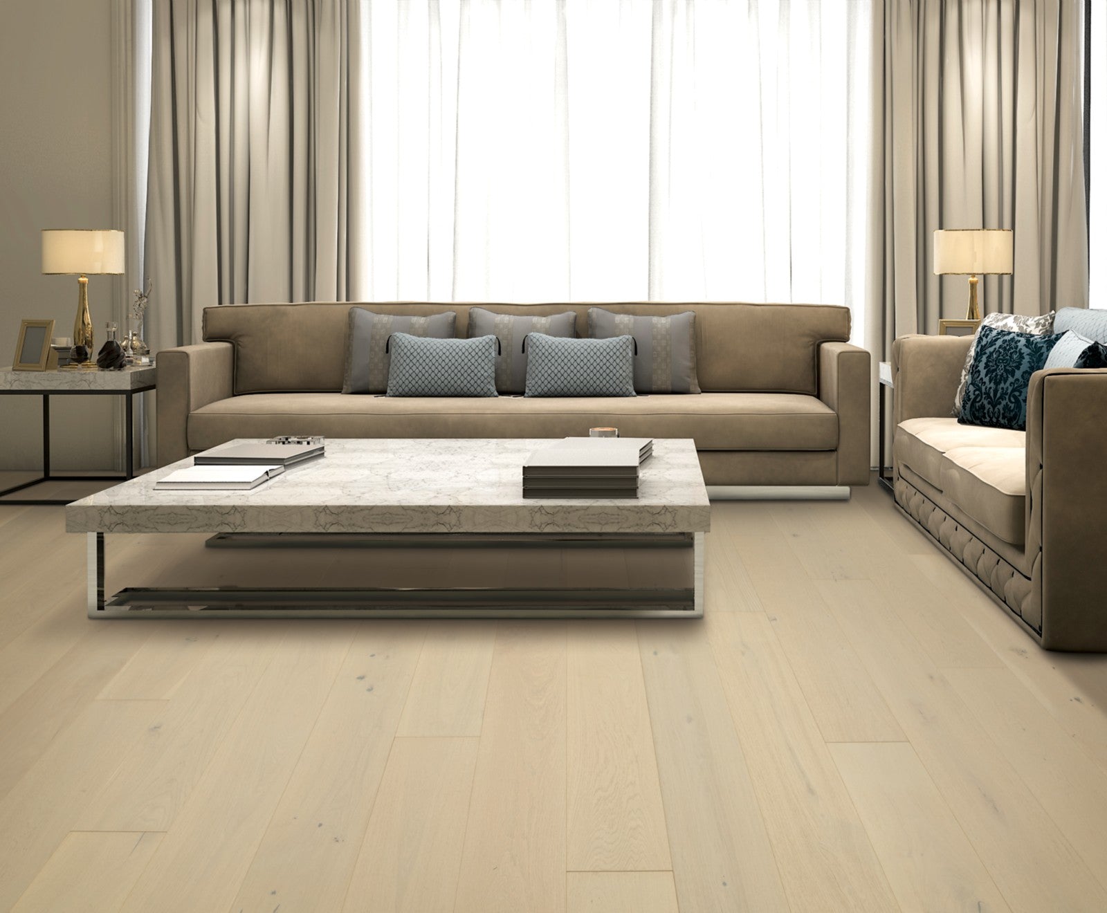 Mohawk Coral Shores in Tidal Oak, Engineered Wood room scene
