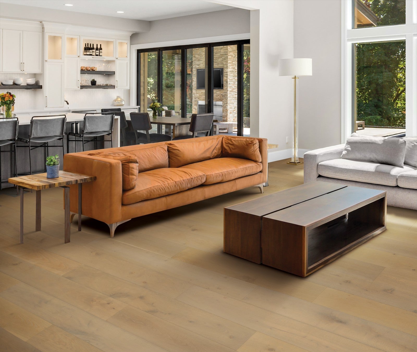Mohawk Coral Shores in Tamarind Oak, Engineered Wood room scene