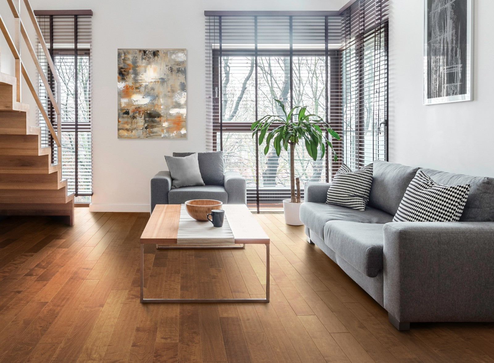 Mohawk Urban Reserve in Banister Birch, Engineered Wood room scene