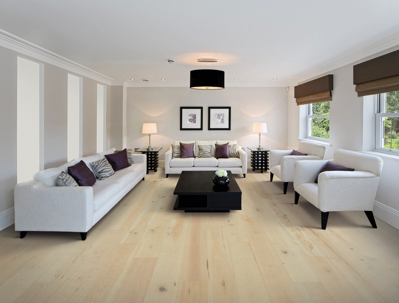 Mohawk Cascade Hills in Malted Hickory, Engineered Wood room scene