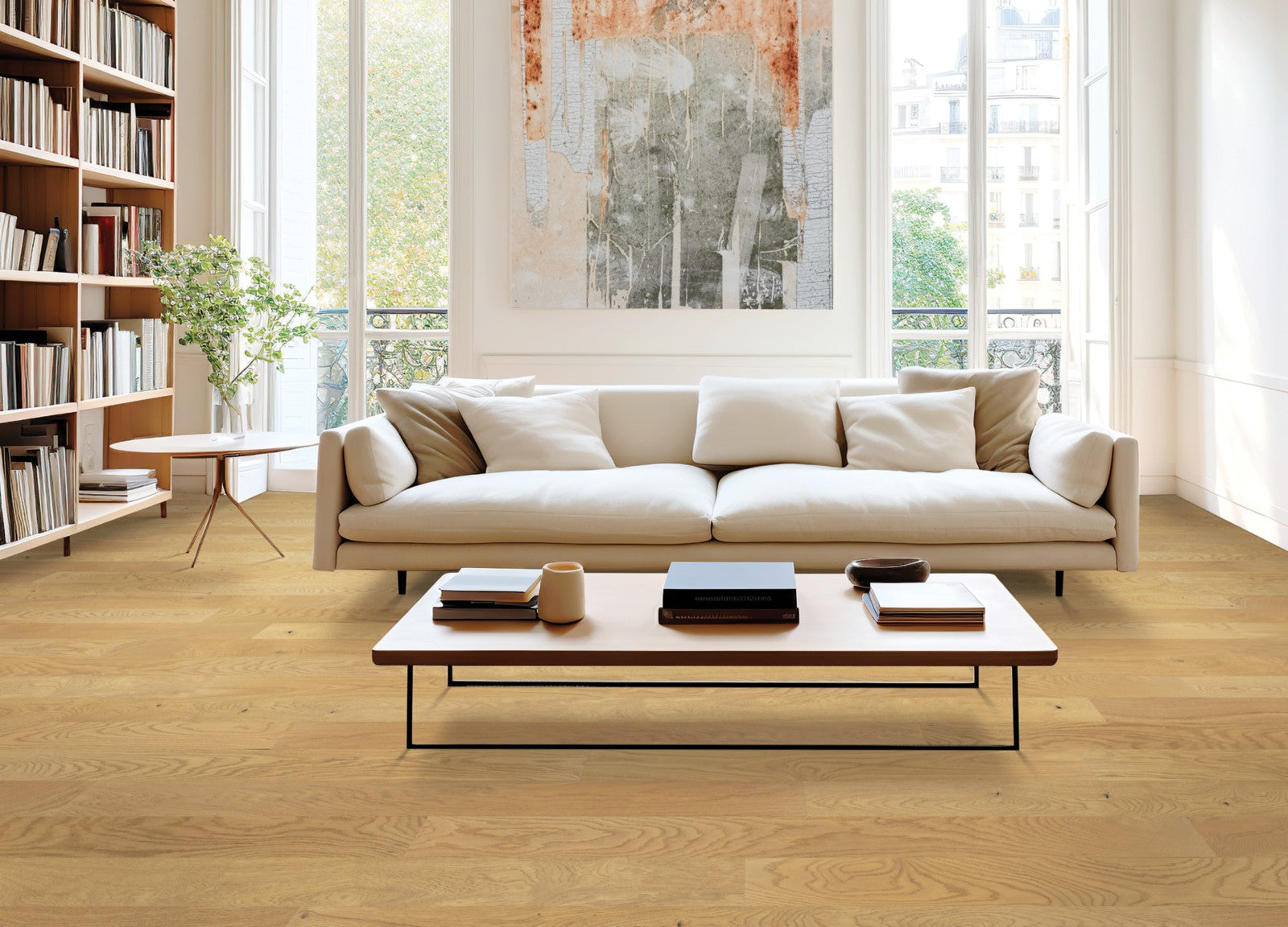 Mohawk Camden Isle in Winter Wheat, Engineered Wood room scene