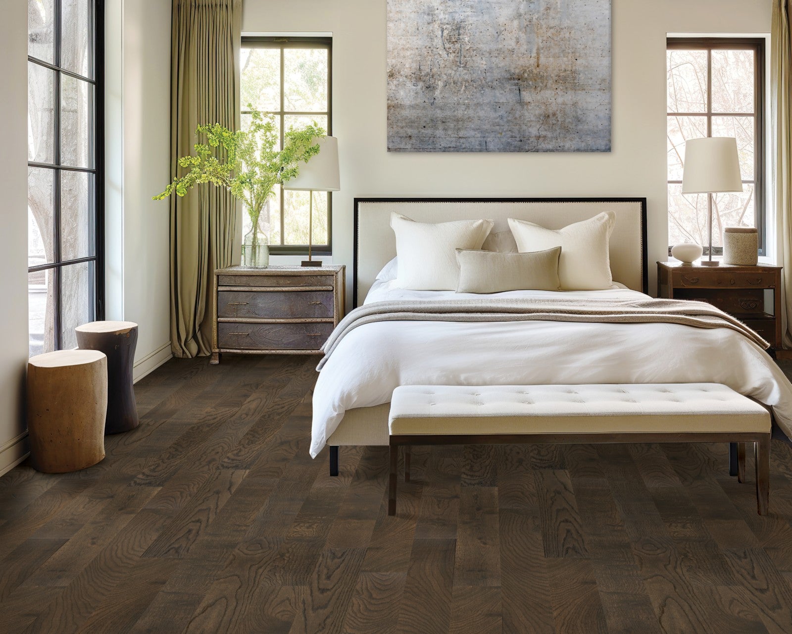 Mohawk Camden Isle in Chocolate Truffle, Engineered Wood room scene