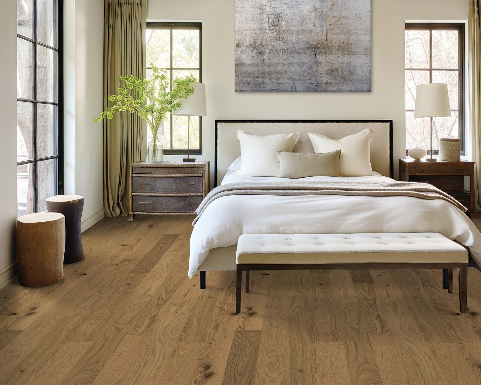 Mohawk Industrial Design in Davenport Tan Oak, Engineered Wood room scene