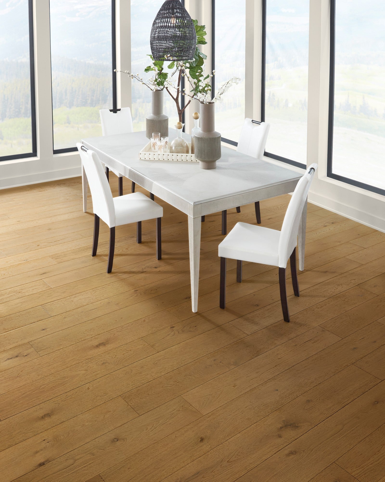 Mohawk Wyndham Farms in Weathered Oak, Engineered Wood room scene