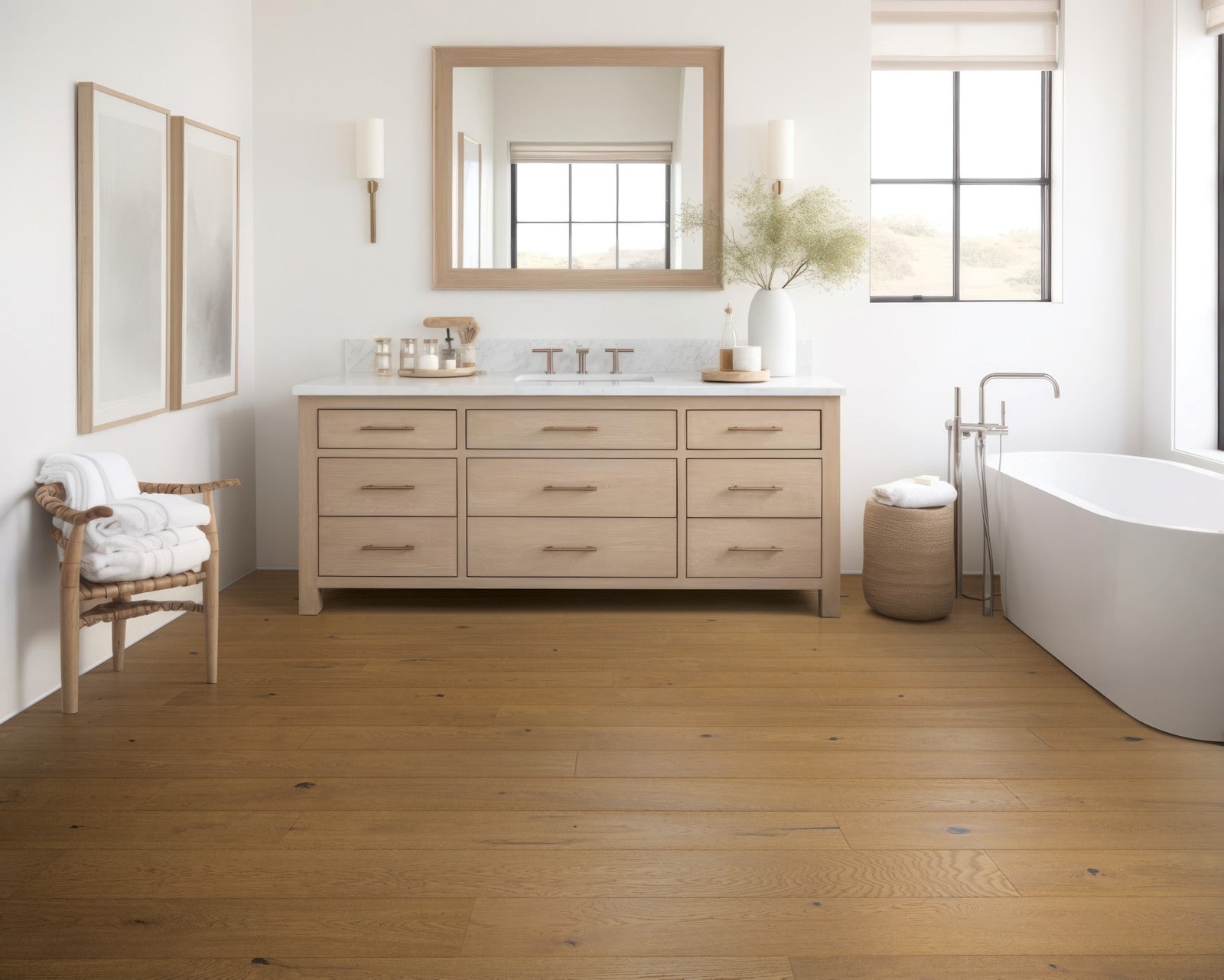 Mohawk Madera Trace in Sepia Oak, Engineered Wood room scene