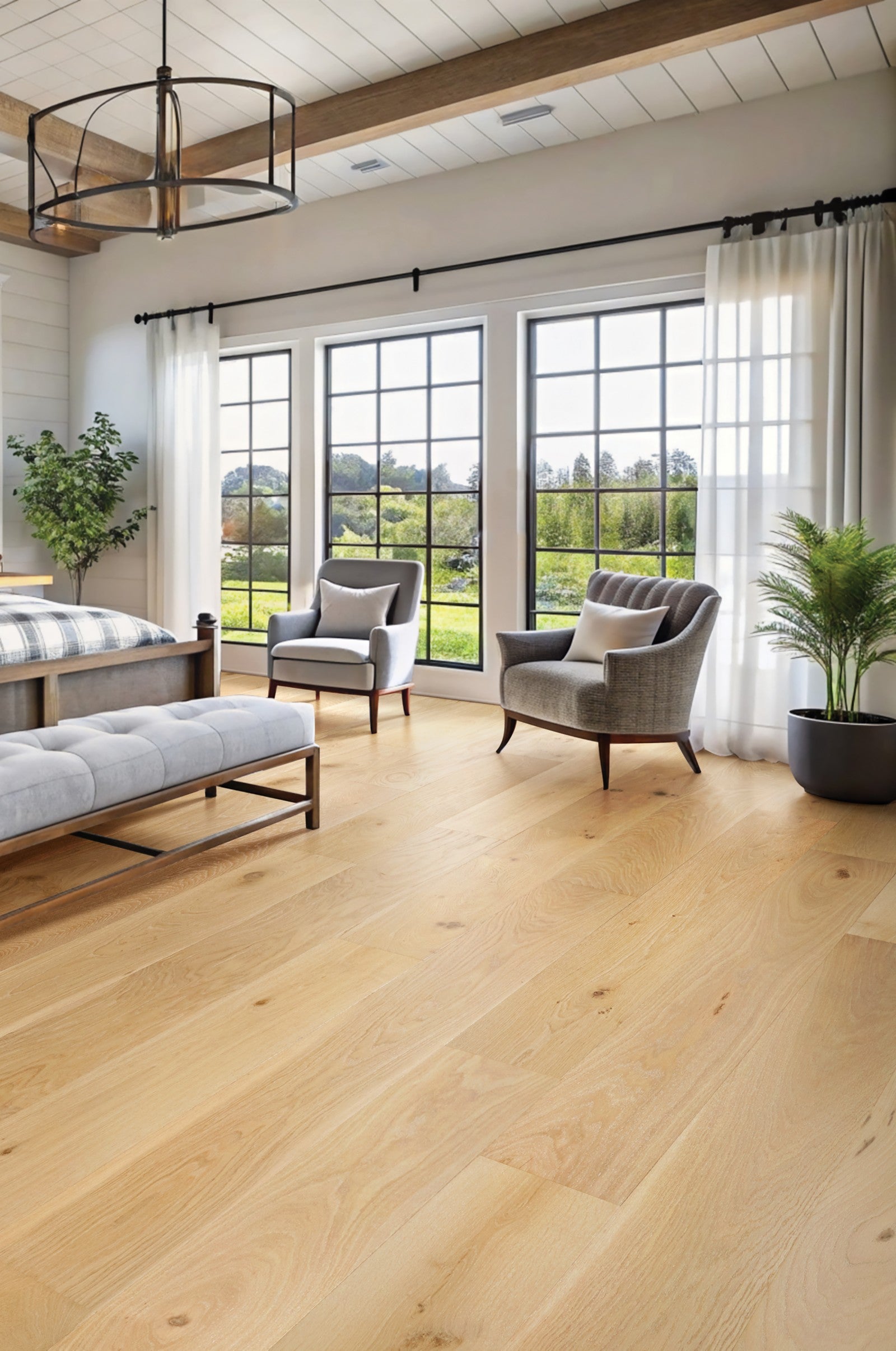 Mohawk Brendwood in Pale Oak, Engineered Wood room scene