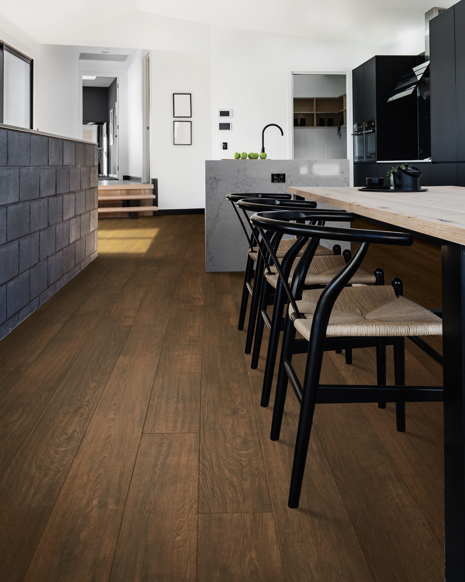 Mohawk Western Row in Tilled Oak, Laminated Wood room scene