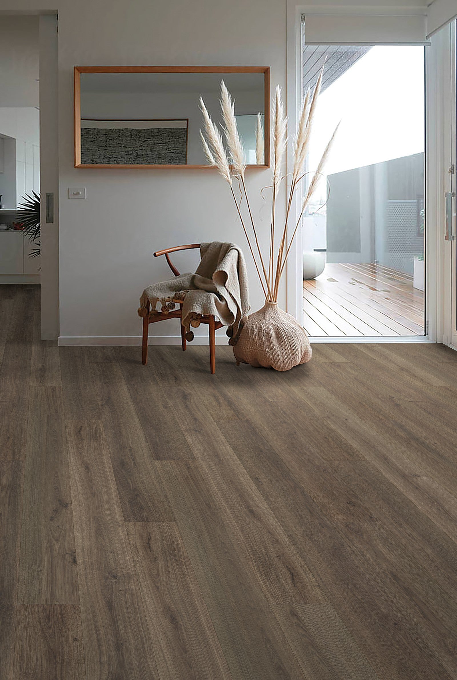 Mohawk Palm City in Balboa Oak, Laminated Wood room scene