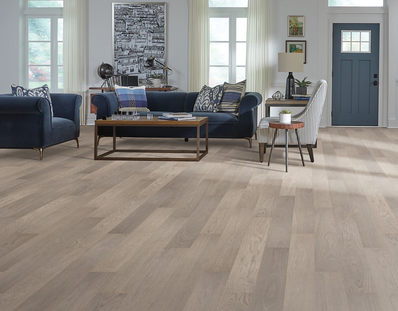 Mohawk Adler Creek in Stones Throw Oak, Laminated Wood room scene