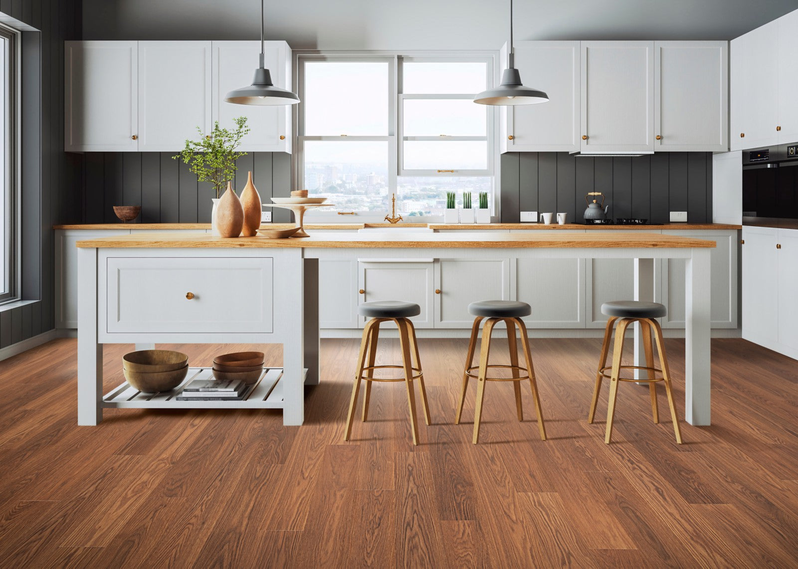 Mohawk Sterlington in Smooth Amber Oak, Laminated Wood room scene