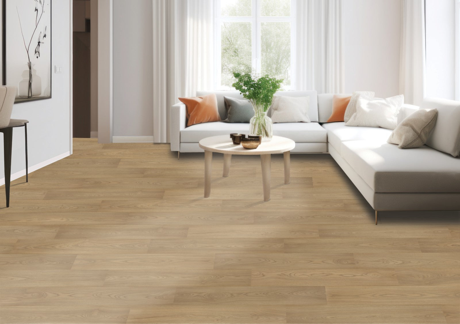 Mohawk Eden Springs in Stallion Hickory, Laminated Wood room scene