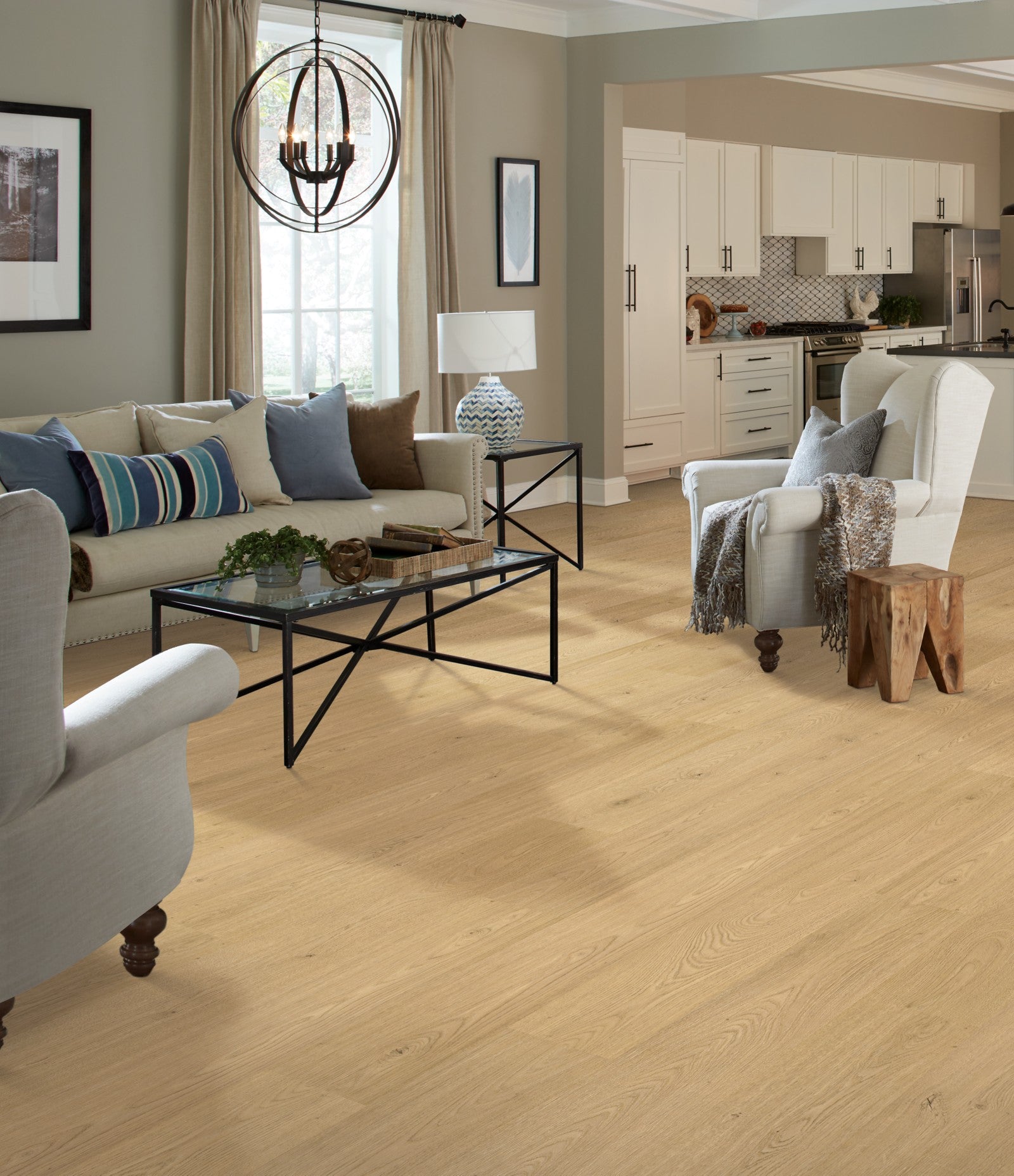 Mohawk Hampton Villa in Golden Hour Oak, Laminated Wood room scene