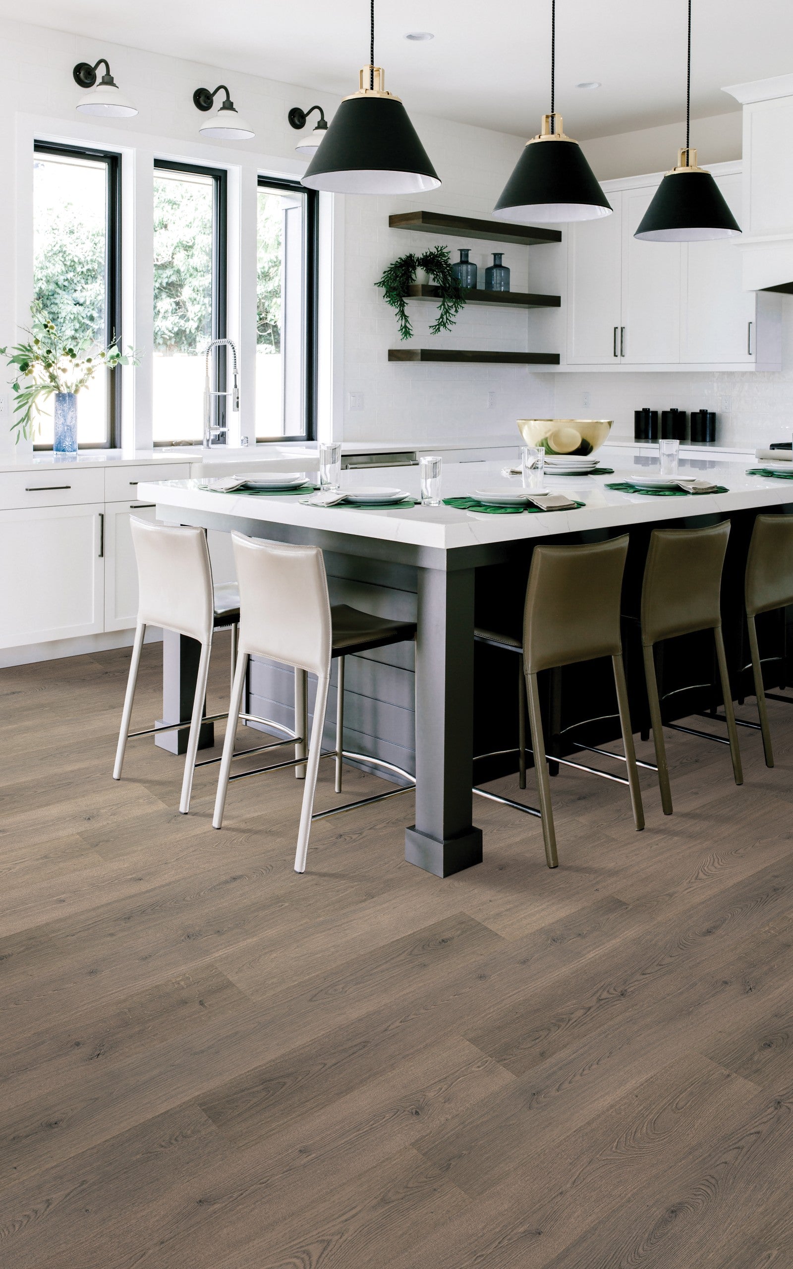 Mohawk Hampton Villa in Cloudy Oak, Laminated Wood room scene