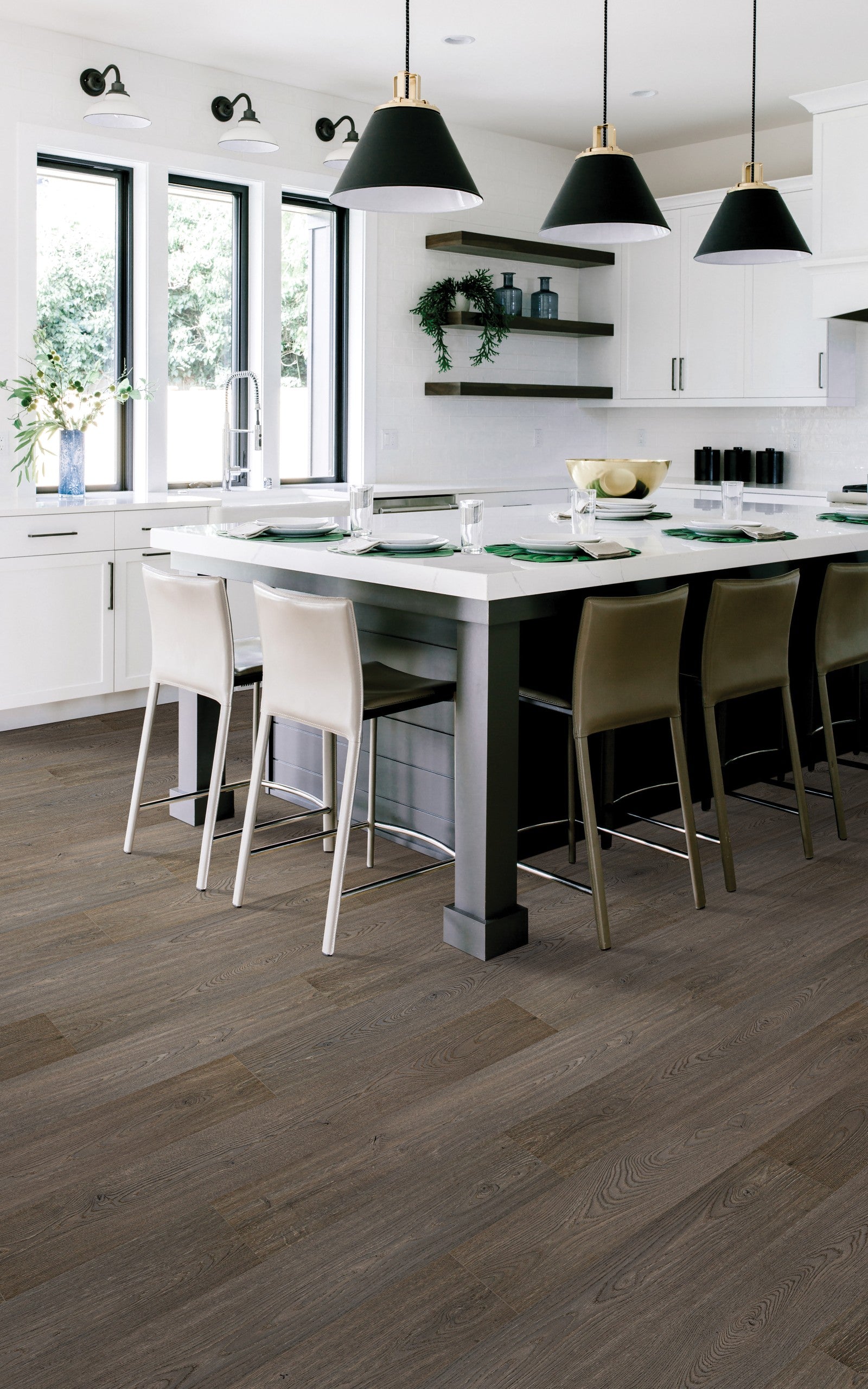 Mohawk Hampton Villa in Anchor Oak, Laminated Wood room scene