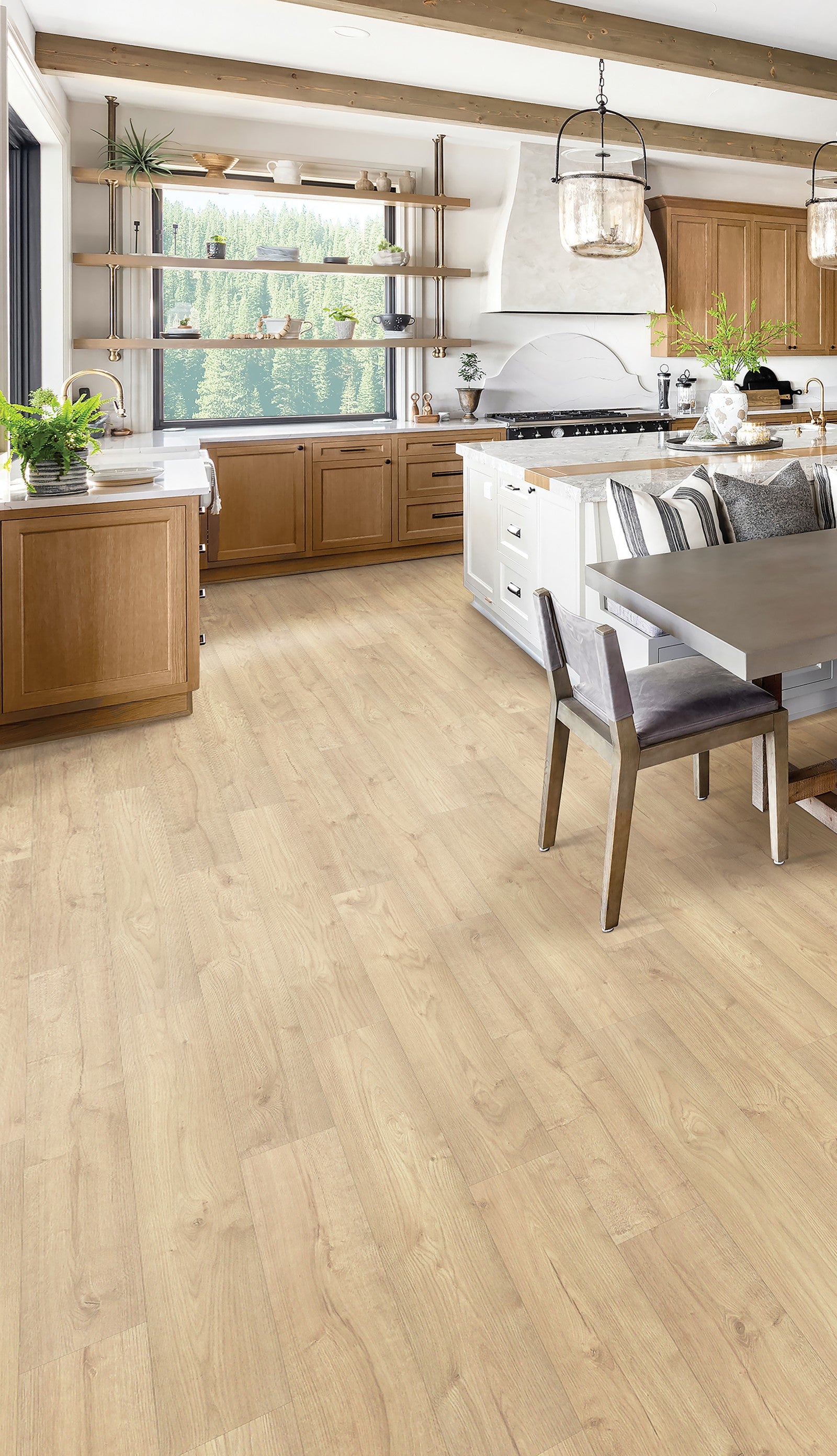 Mohawk Emberstone Ridge in Linen Oak, Laminated Wood room scene