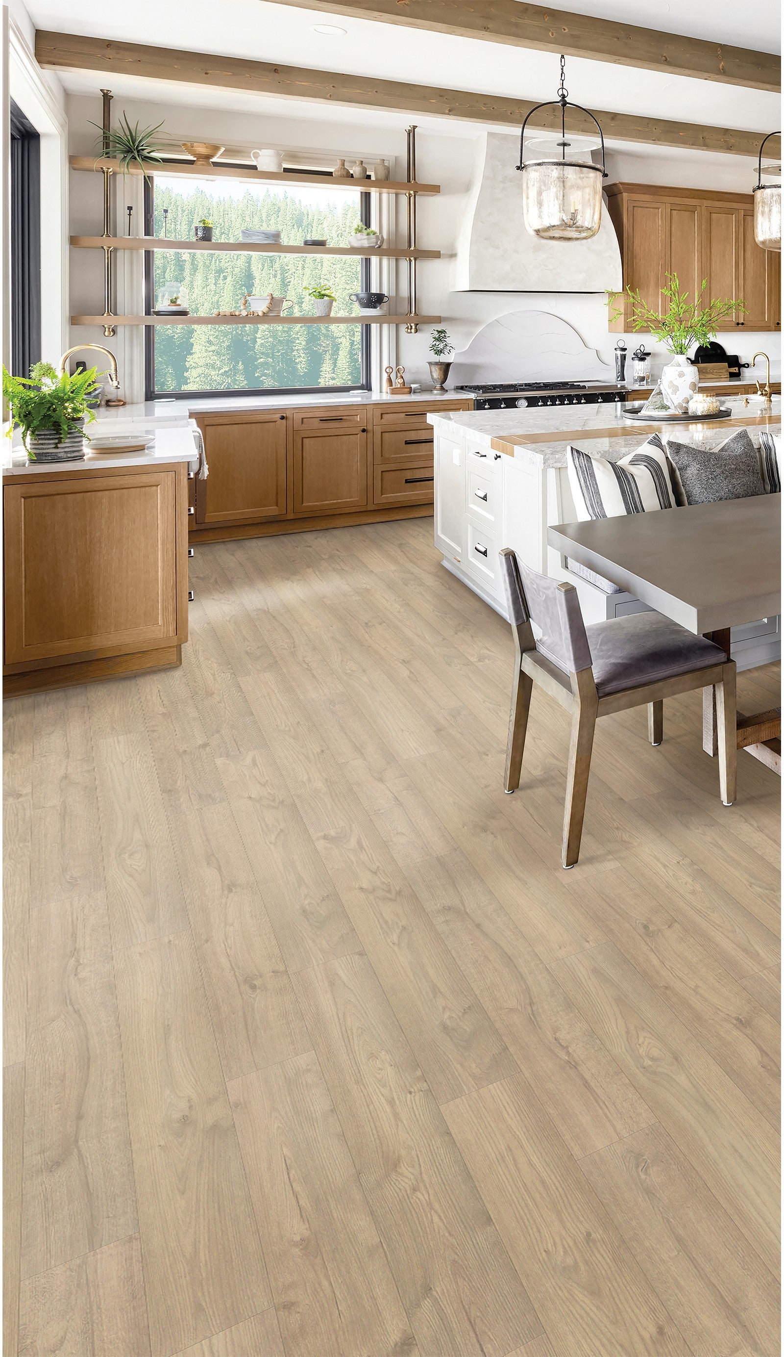 Mohawk Emberstone Ridge in Kindling Oak, Laminated Wood room scene