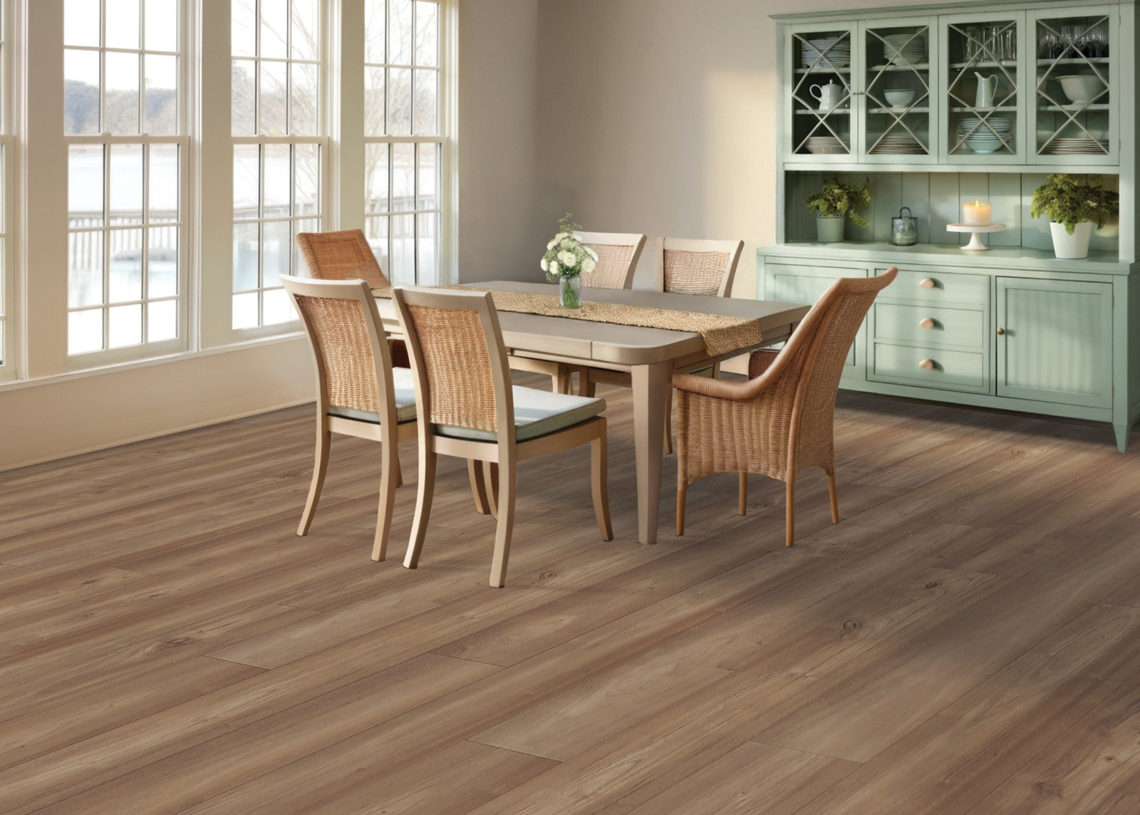 Mohawk Charlotte Woods in Coconut Acacia, Laminated Wood room scene