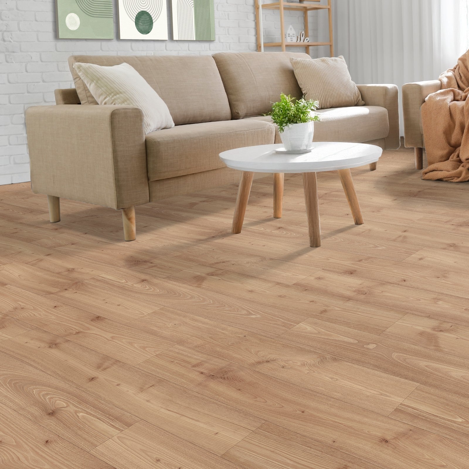 Mohawk Madison Aisle in Brass Chestnut, Laminated Wood room scene