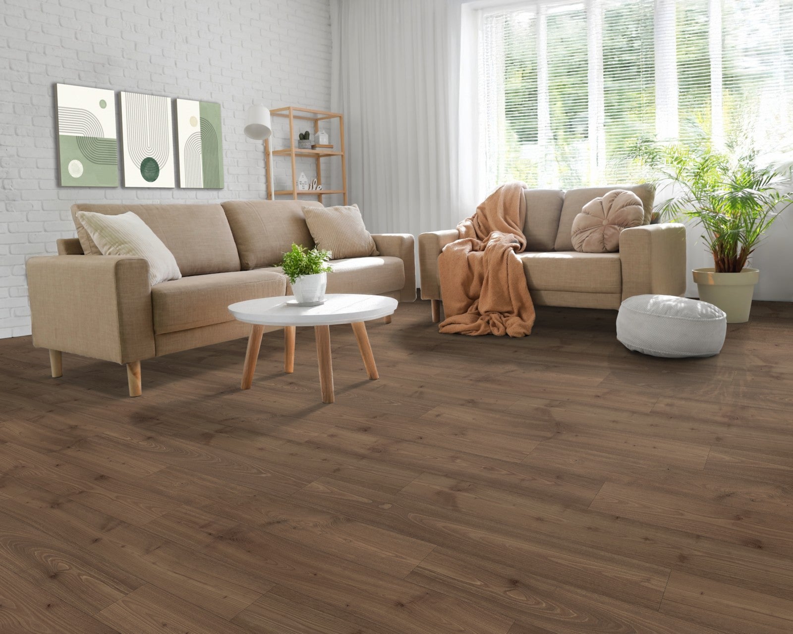 Mohawk Madison Aisle in Molasses Chestnut, Laminated Wood room scene
