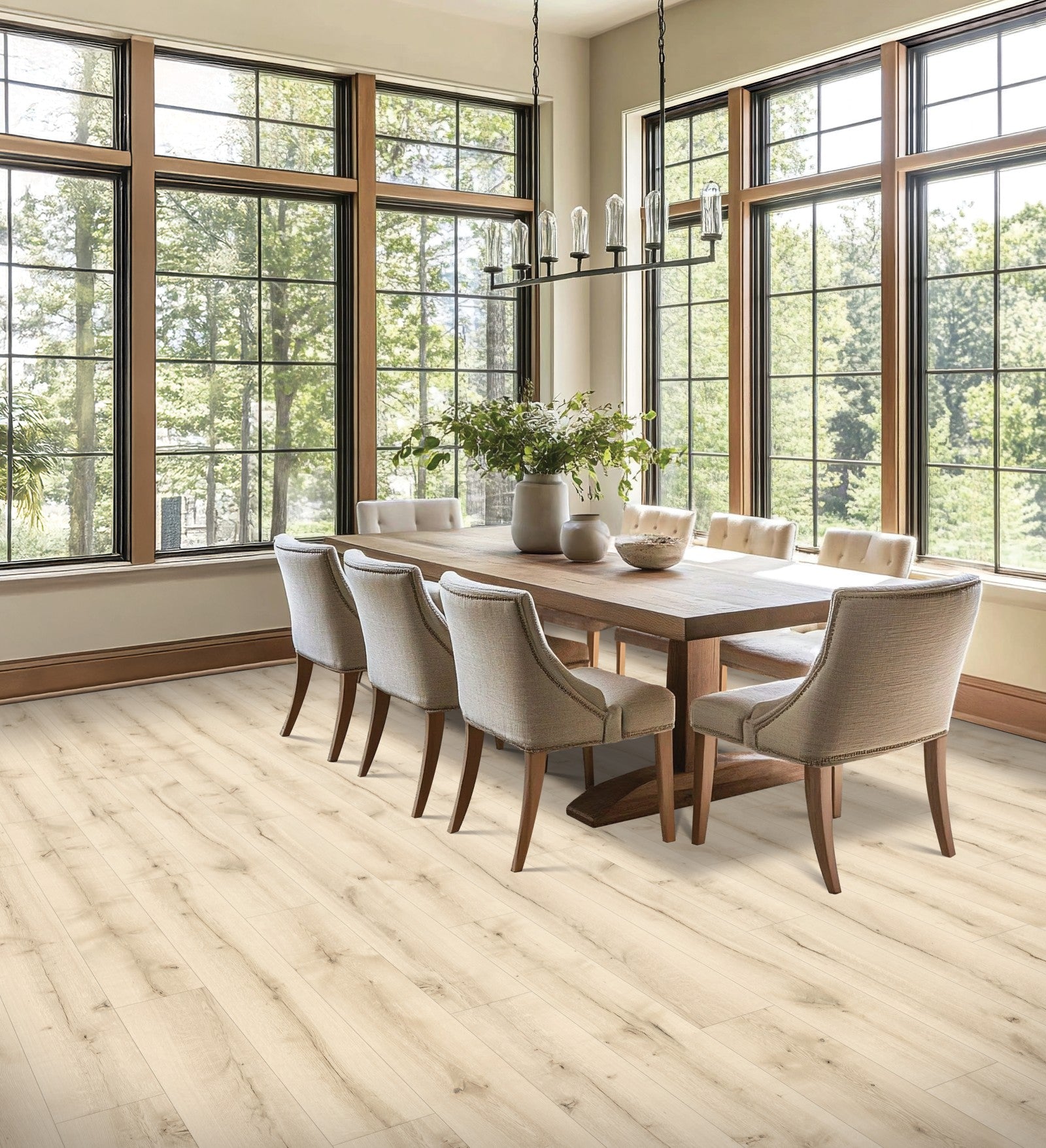 Mohawk Mableton Lane in Palomino Oak, Laminated Wood room scene