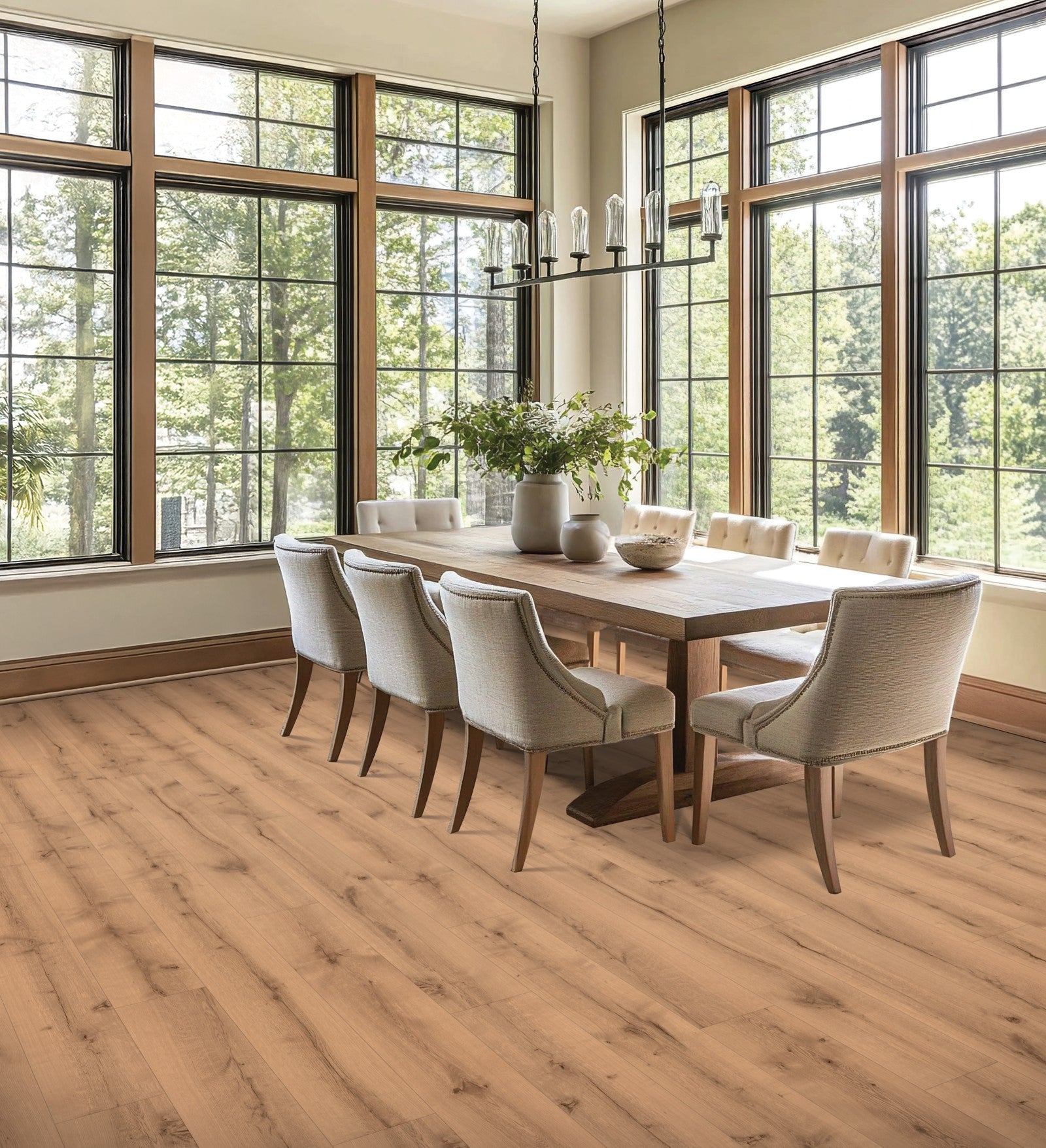 Mohawk Mableton Lane in Sable Oak, Laminated Wood room scene