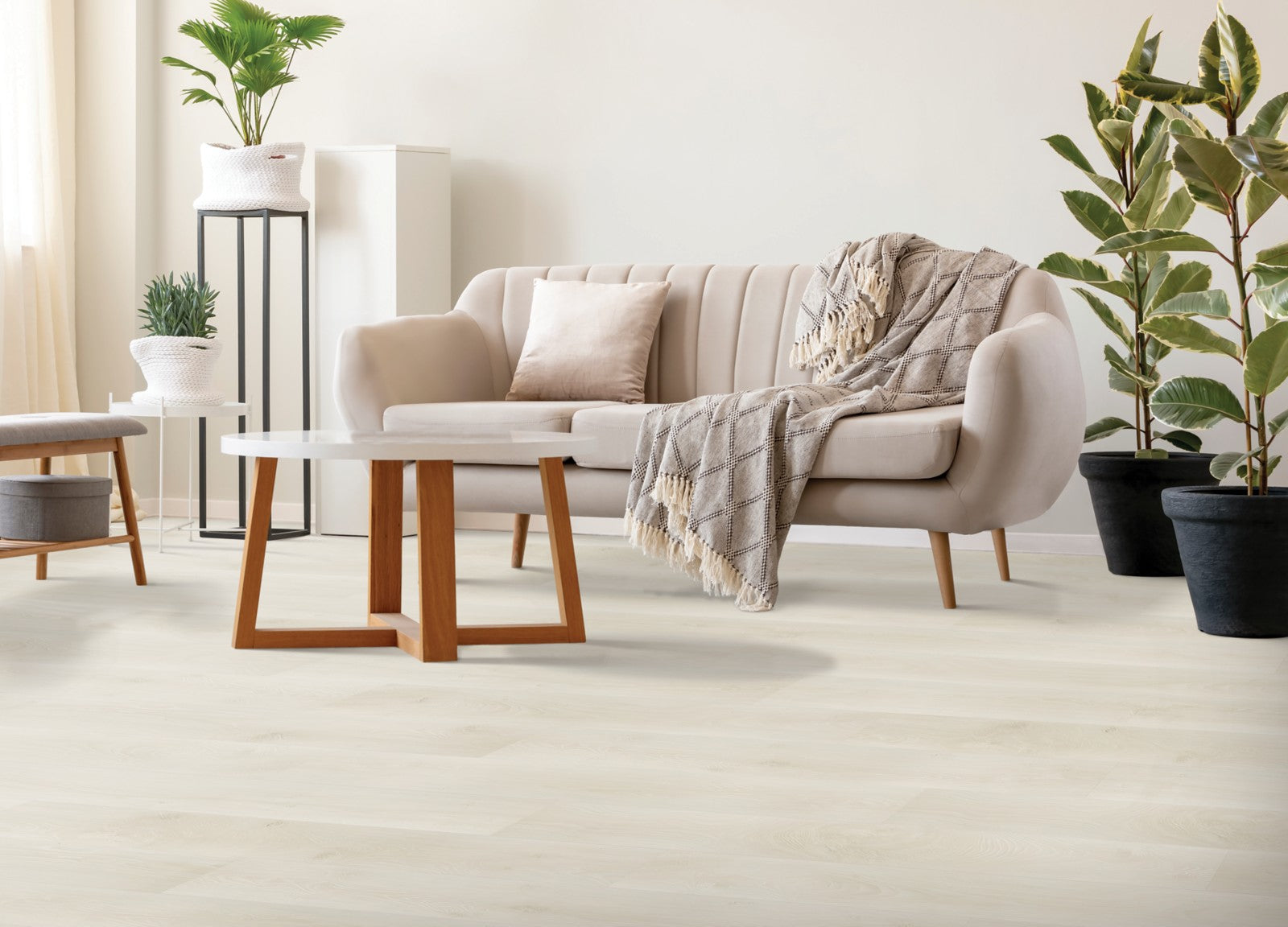 Mohawk Native Ridge in Talc Oak, Resilient/Vinyl room scene
